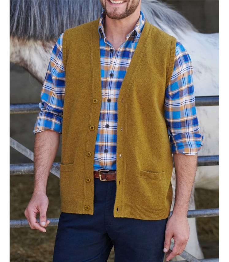 Mens Lambswool Waistcoat