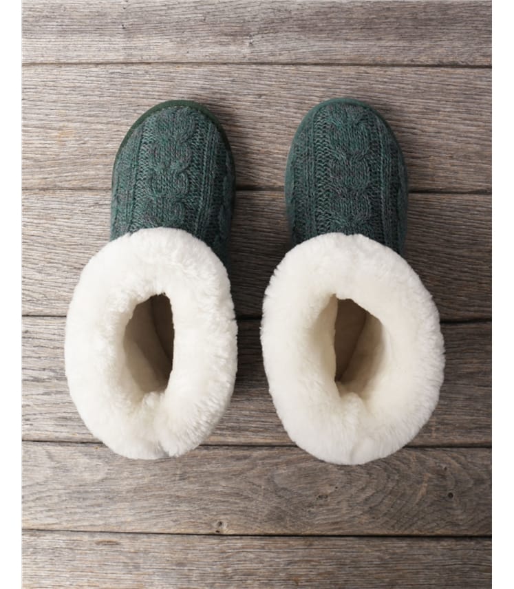 Wool Cable Sheepskin Boot