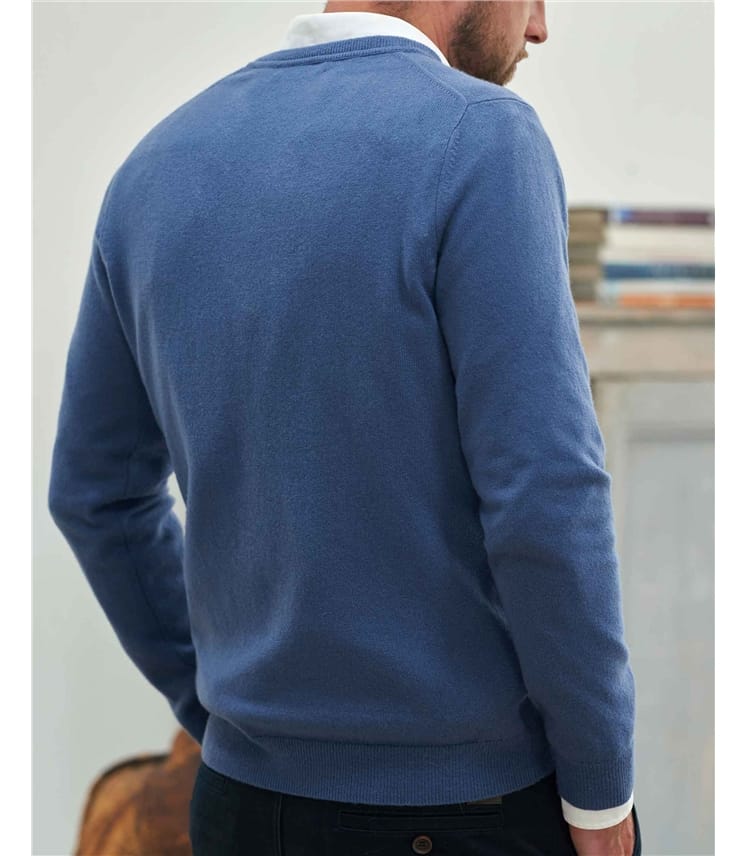 Pull à col V - Homme - Pur Cachemire