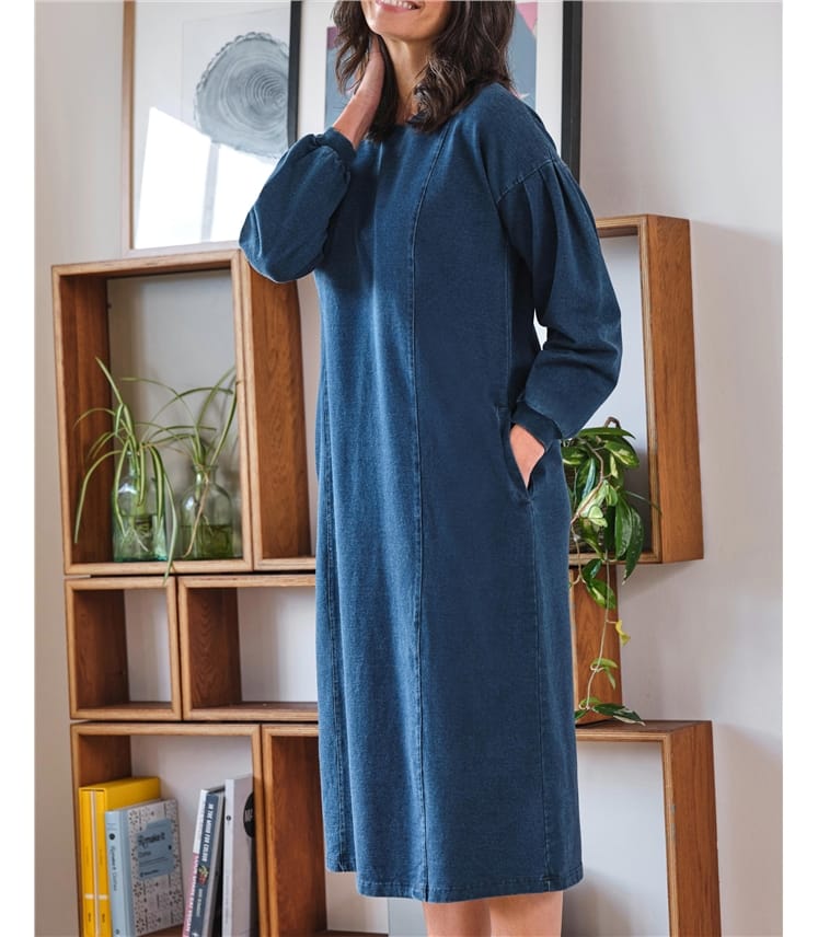 Ioana - Kleid mit Ballonärmeln aus Bio-Baumwolle