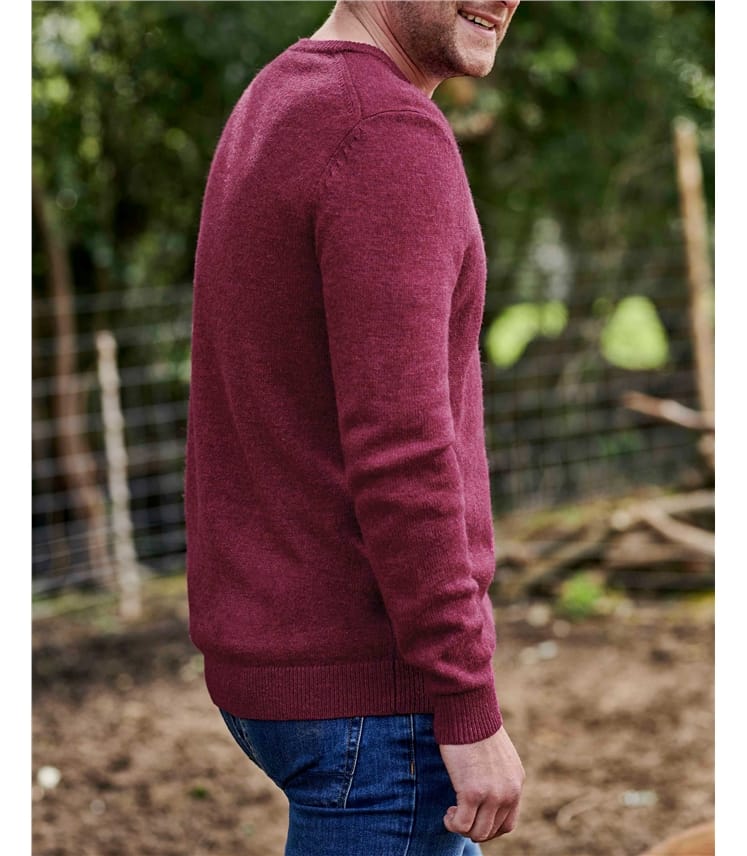 Mens Lambswool V Neck Jumper