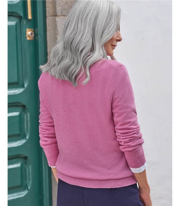 Cashmere and Merino Crew Neck Knitted Jumper