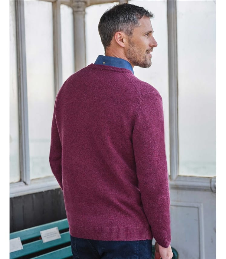 Мужской шерстяной пуловер из натуральной шерсти ягненка