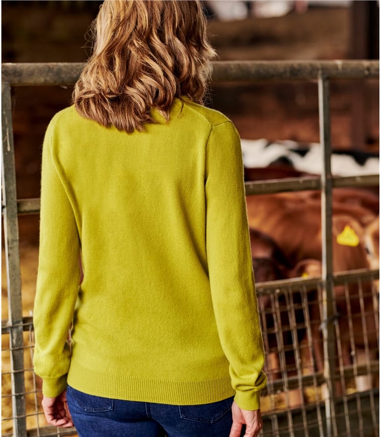 Cashmere and Merino Crew Neck Knitted Sweater