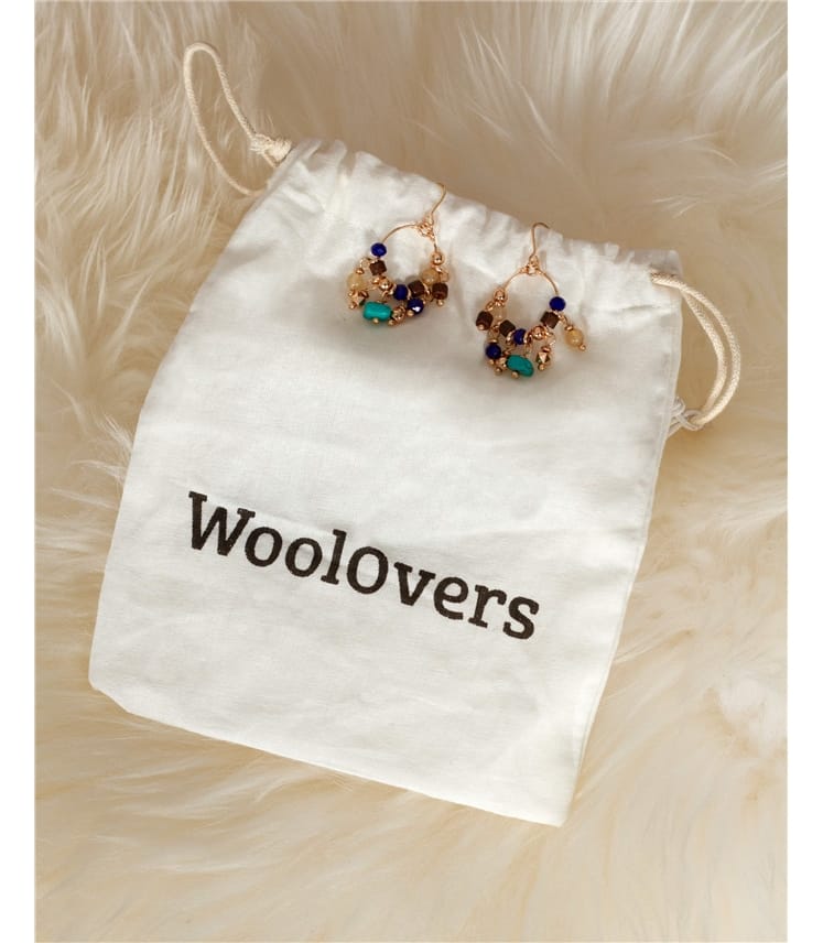 Boucles d'oreilles avec perles en grappe
