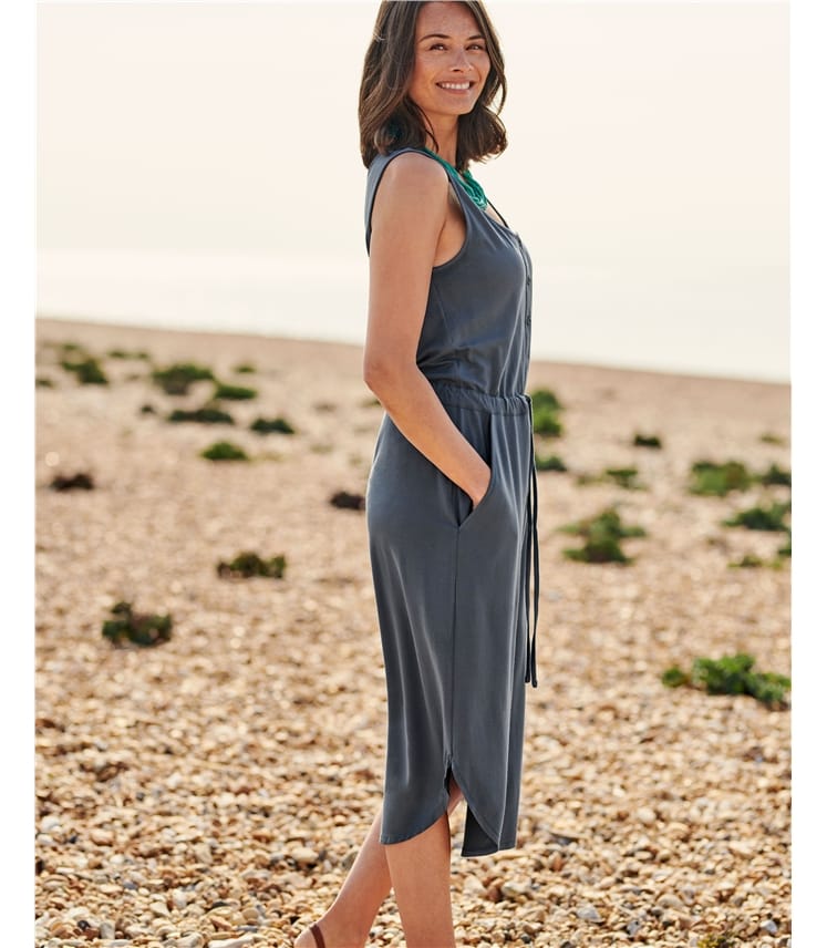 Easy Button Front Dress