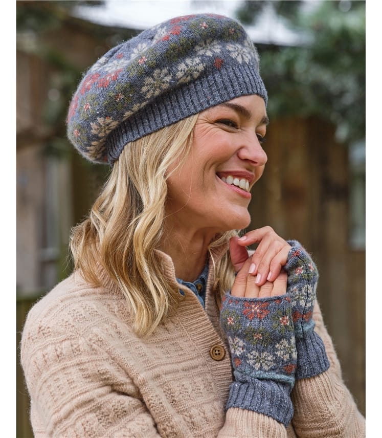 Floral Fairisle Beret