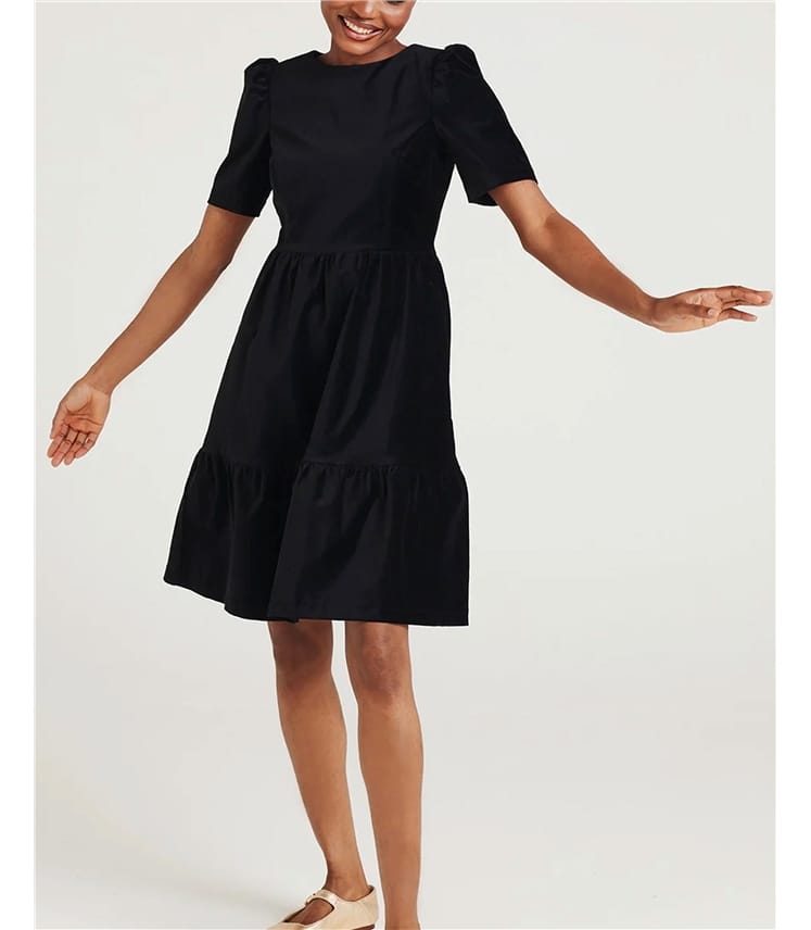 Jamesina Organic Cotton Velvet Midi Dress