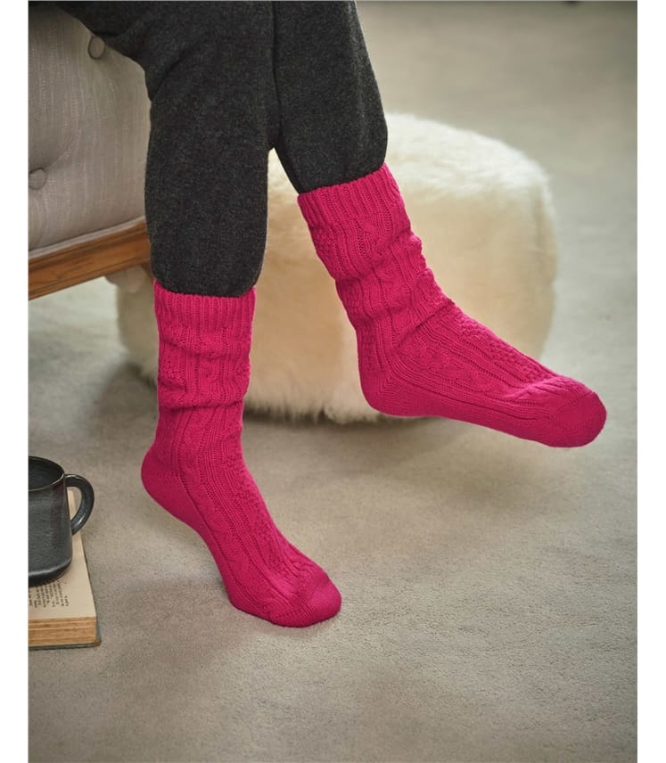 Chaussettes en laine d'agneau pour femmes