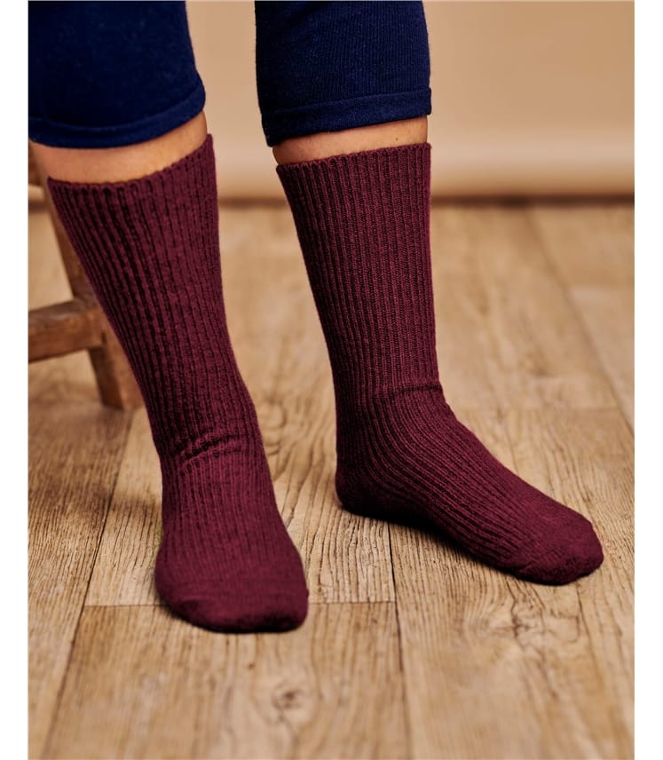 Socken aus Merinowolle und Kaschmir für Damen