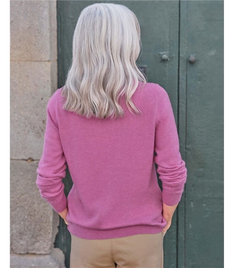 Cashmere Merino Classic V Neck Cardigan