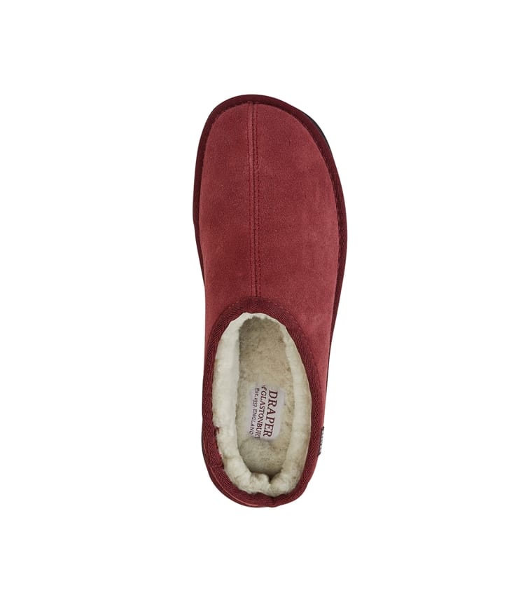 MIU Flat Slippers Brown White Knitted Fabric Sheepskin 631916