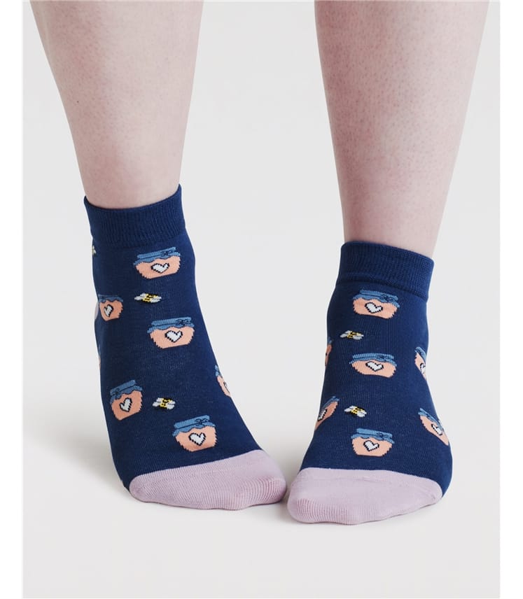 Beth Bee Chaussettes à la cheville en coton bio pour femmes