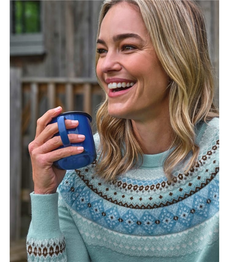 Hübscher Pullover mit Fair-Isle-Passe