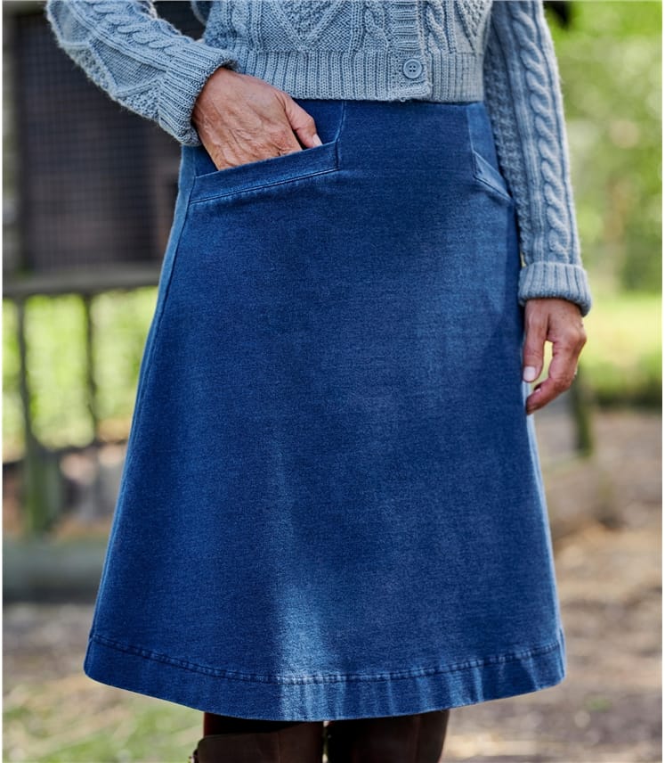 a line denim skirt uk