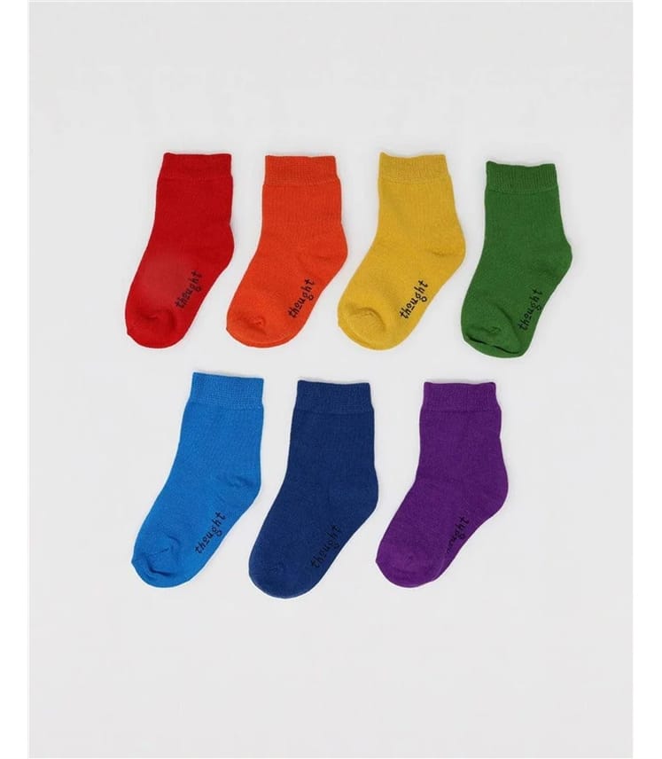 Pastel Multi | Baby Thought Essential Pastel Box Of 7 Socks | WoolOvers UK