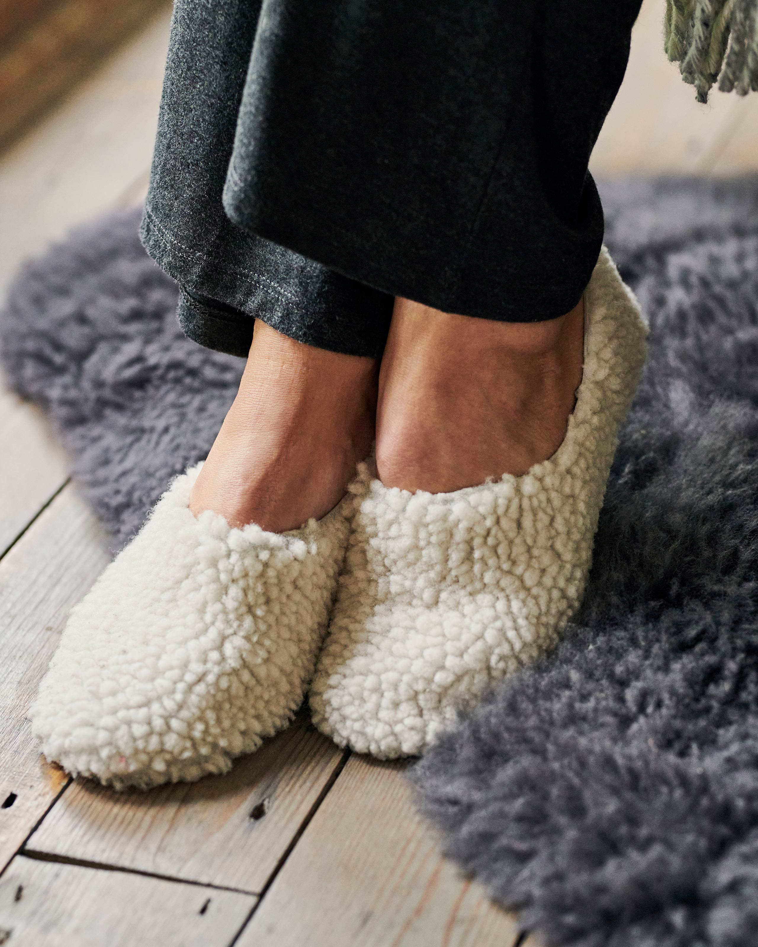 Neutral | Womens Soft Sheepskin Ballerina | WoolOvers UK