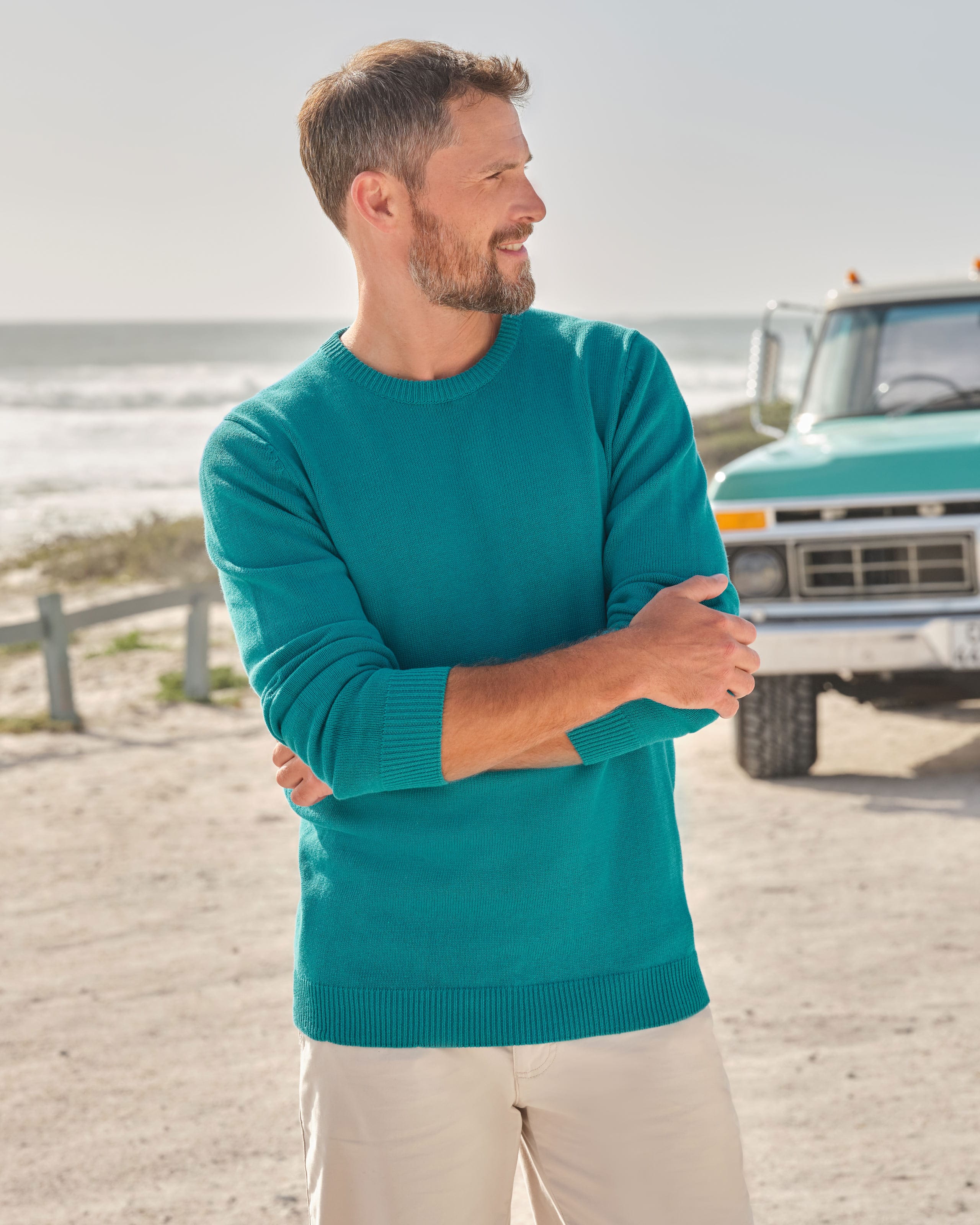 Men's Jumpers Natural Men's Knitted Jumpers WoolOvers AU