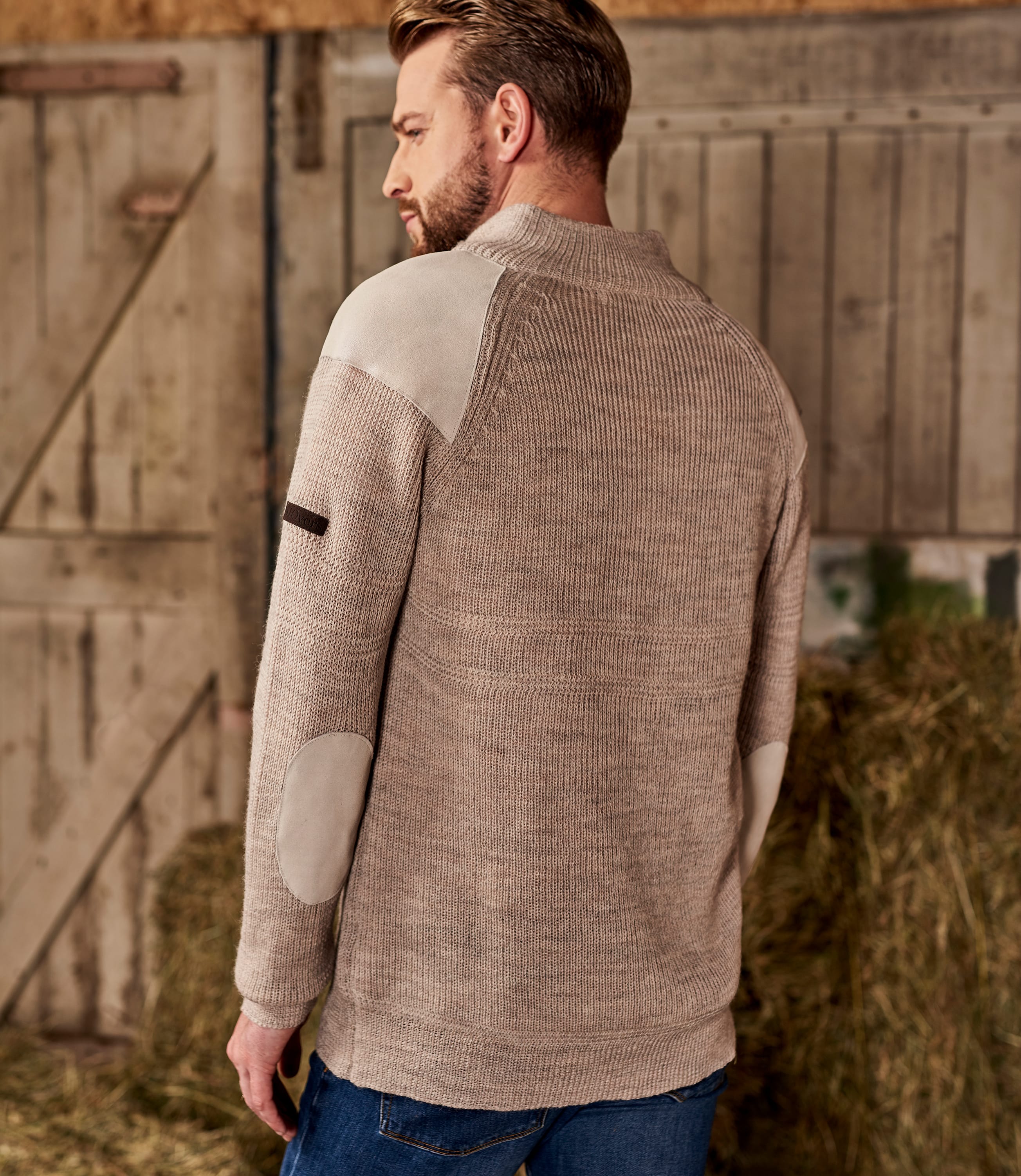 Oatmeal | 100% Pure Wool Hill Walker Sweater | WoolOvers US