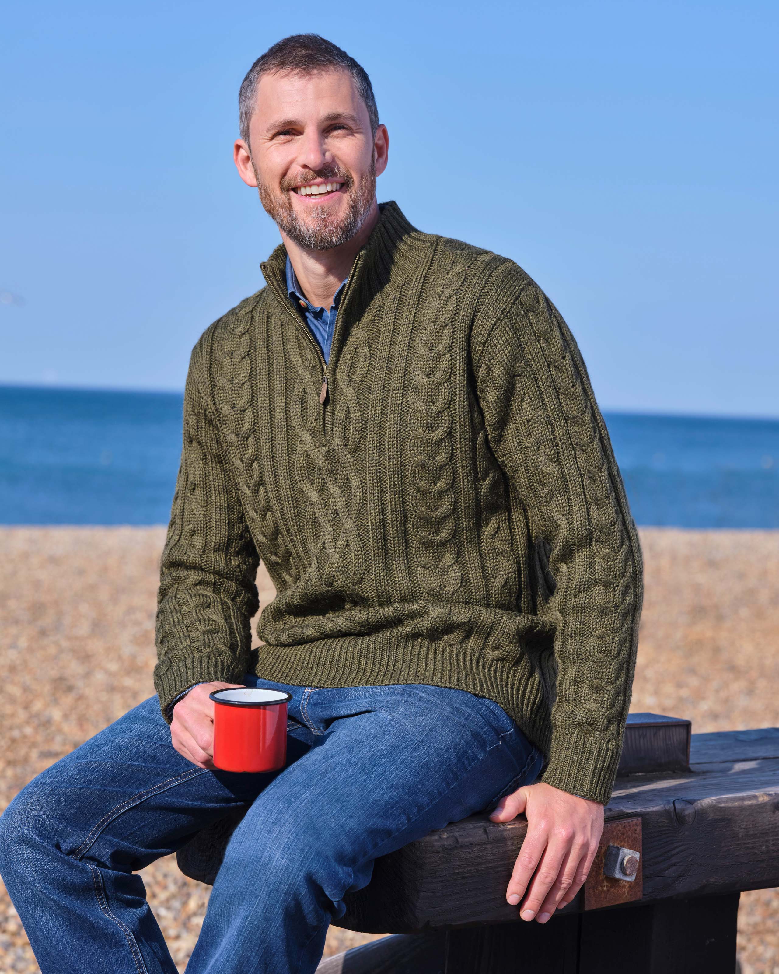 Menswear Mens Cable Knit Jumpers WoolOvers Menswear Mens Cable Knit Jumpers WoolOvers