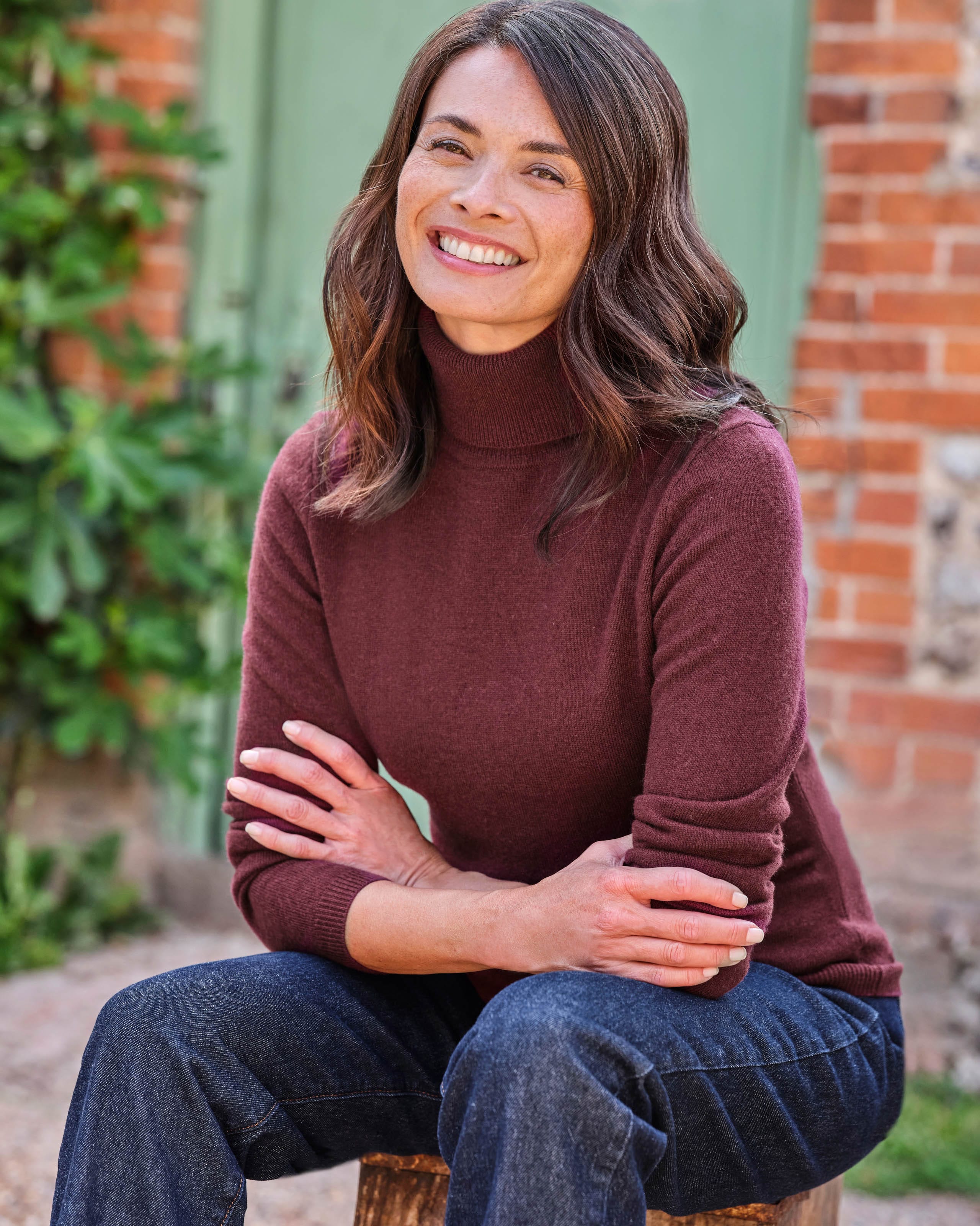 Loose Knitted Jumper - Nougat Plum