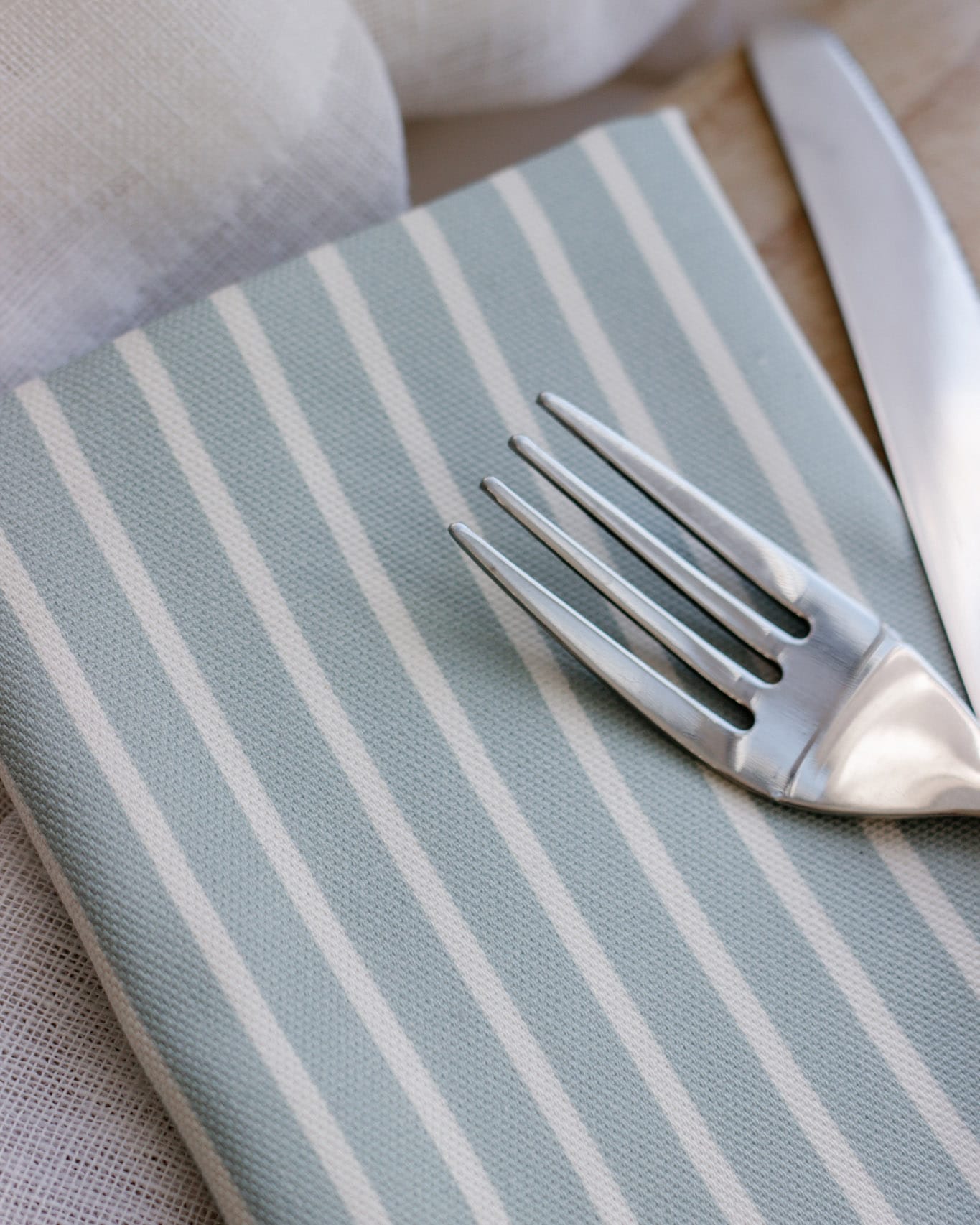 Blue Striped Napkin WoolOvers UK