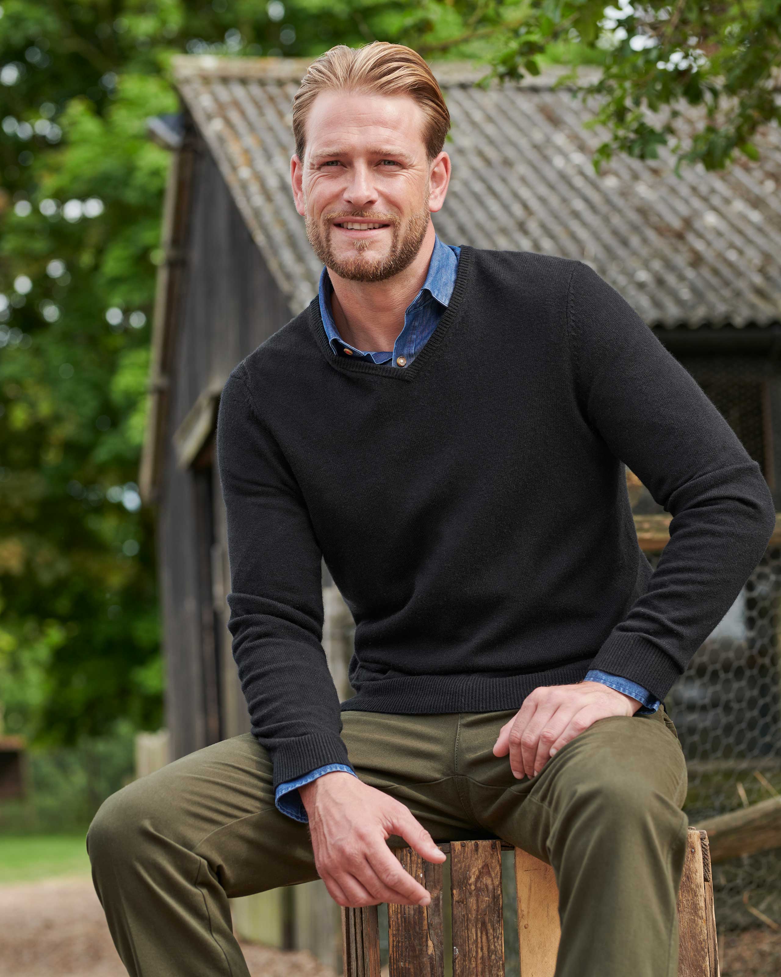 Men's Jumpers Natural Men's Knitted Jumpers WoolOvers AU