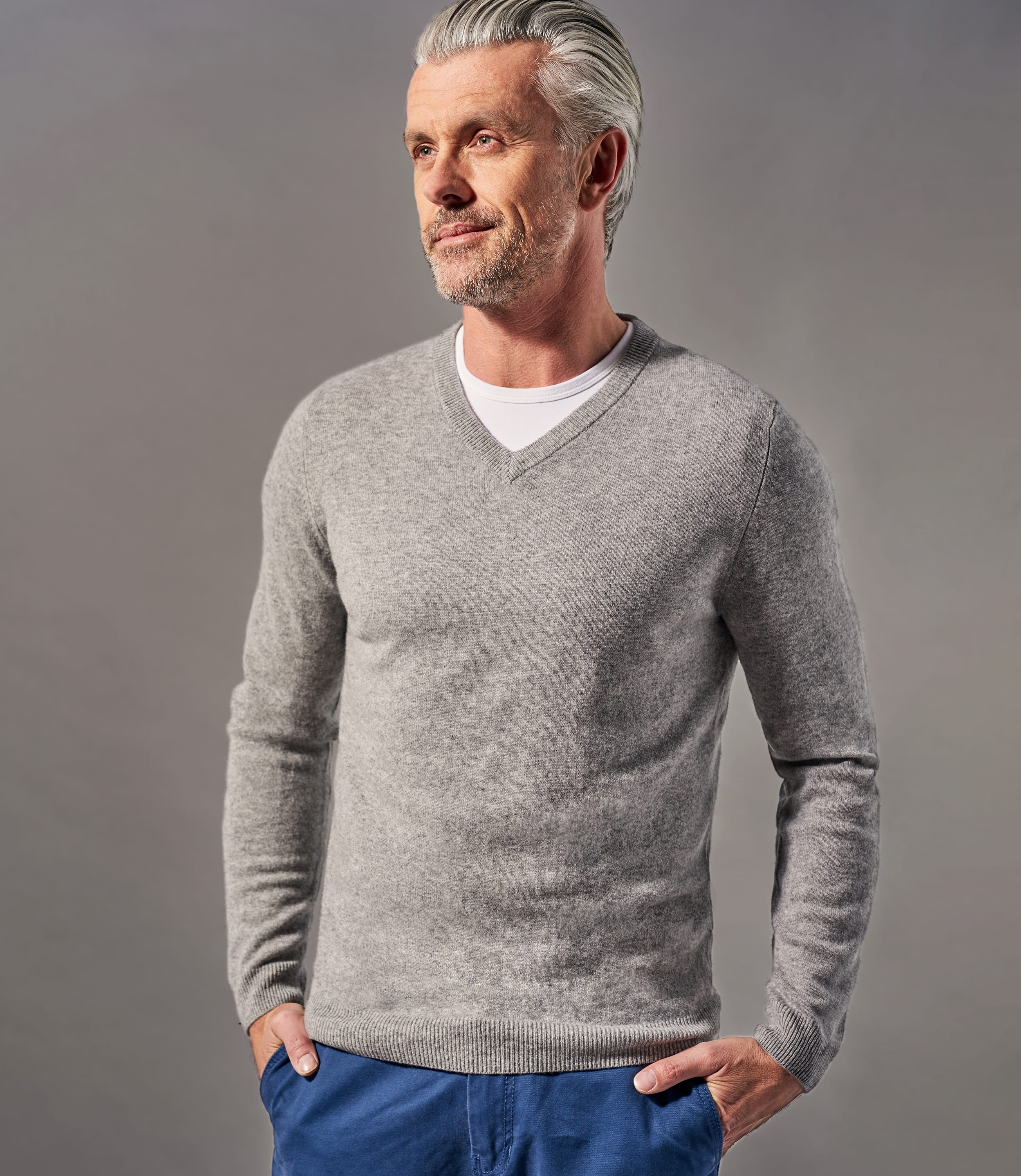 v neck sweater and t shirt