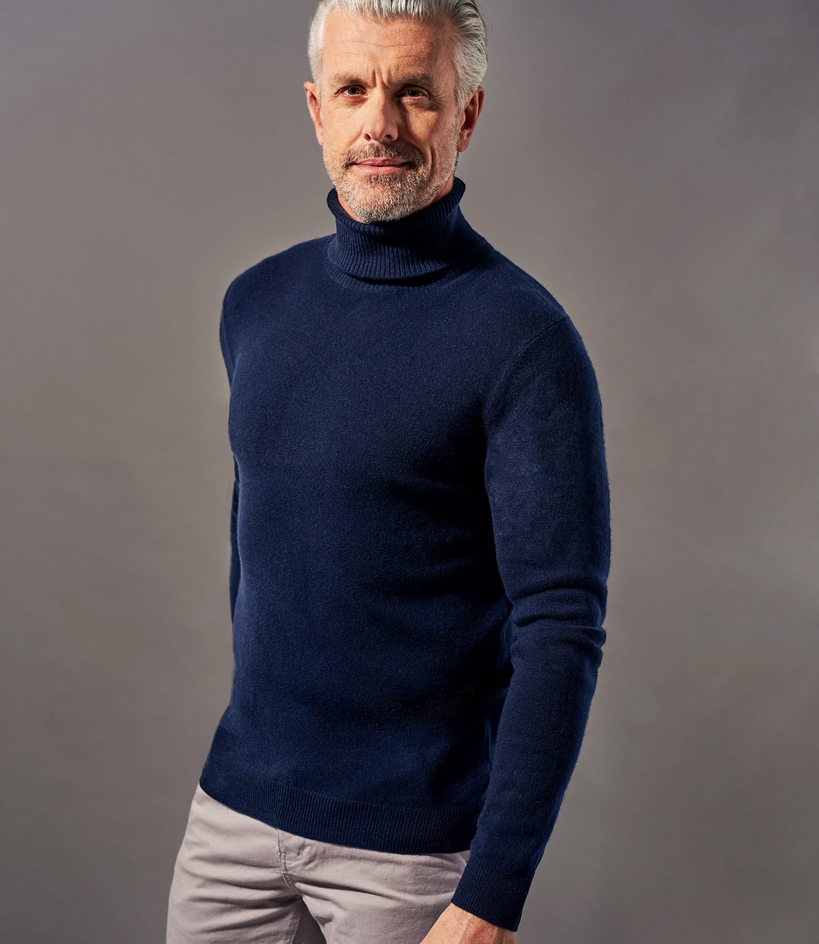 Men's Polo Neck Jumpers & Sweaters | WoolOvers