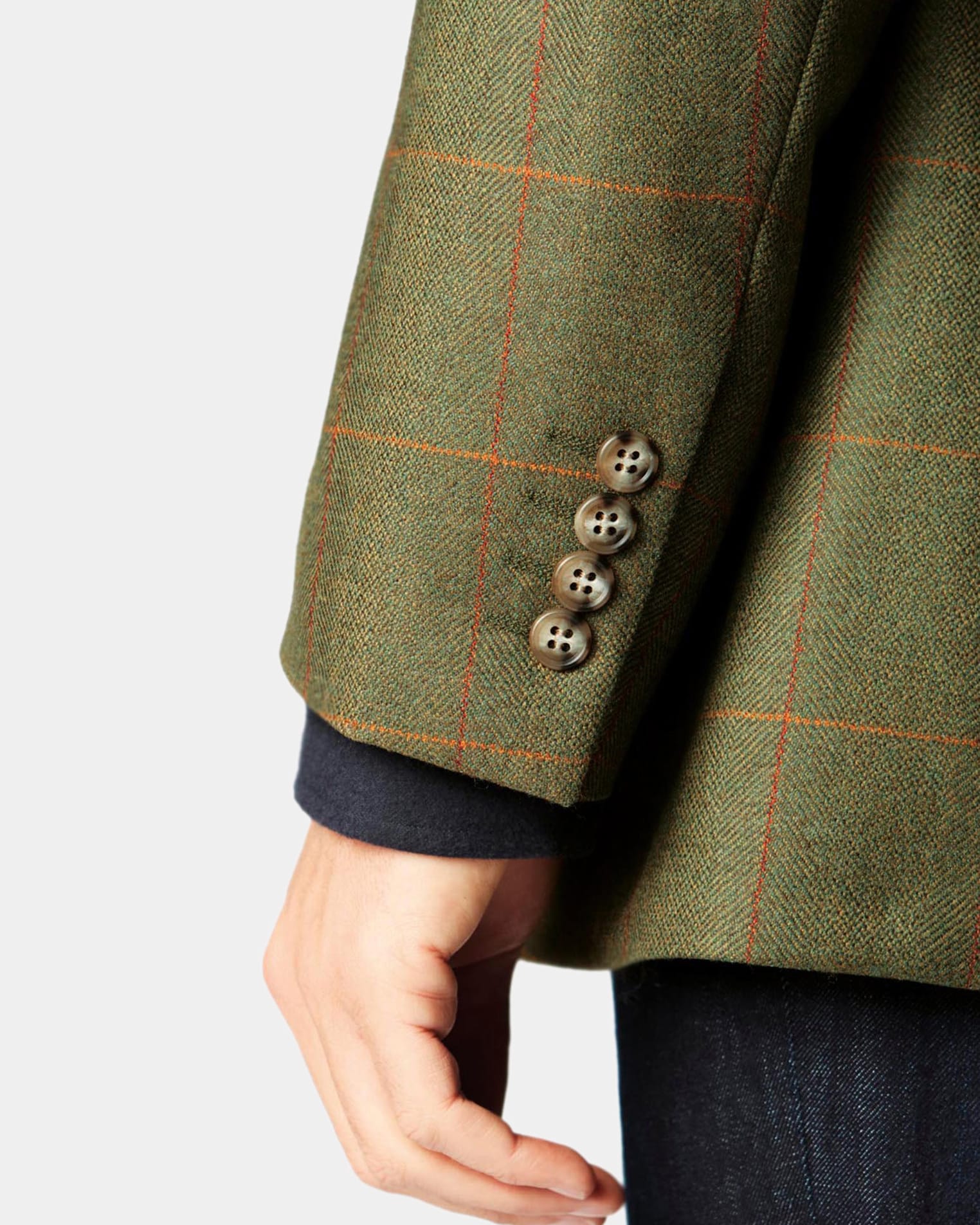 Olive/Red/Yellow Check Helsinki Tweed Jacket WoolOvers UK