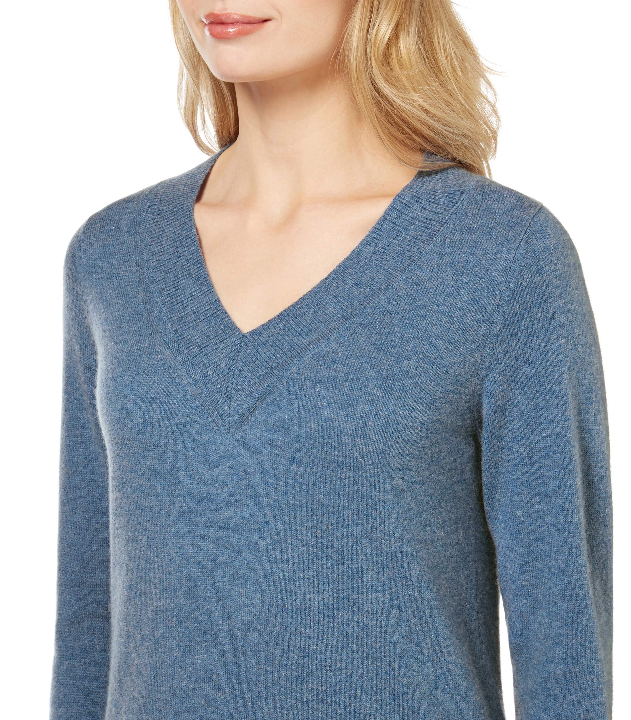 Bluebell Womens Cashmere And Merino Relaxed V Neck Tunic Woolovers Uk