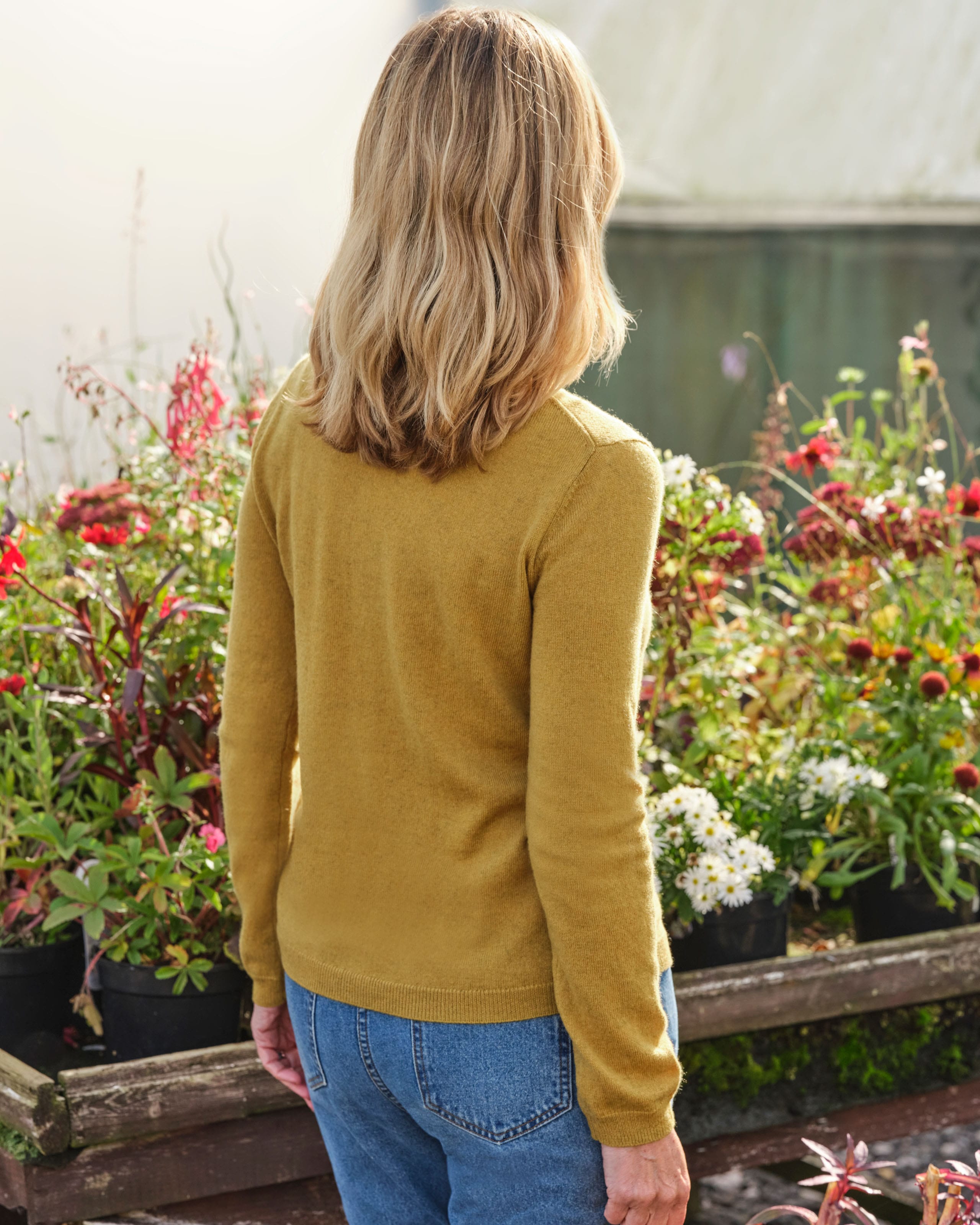 Pumpkin Spice | Cashmere & Merino Fitted Polo Neck Knitted Jumper ...