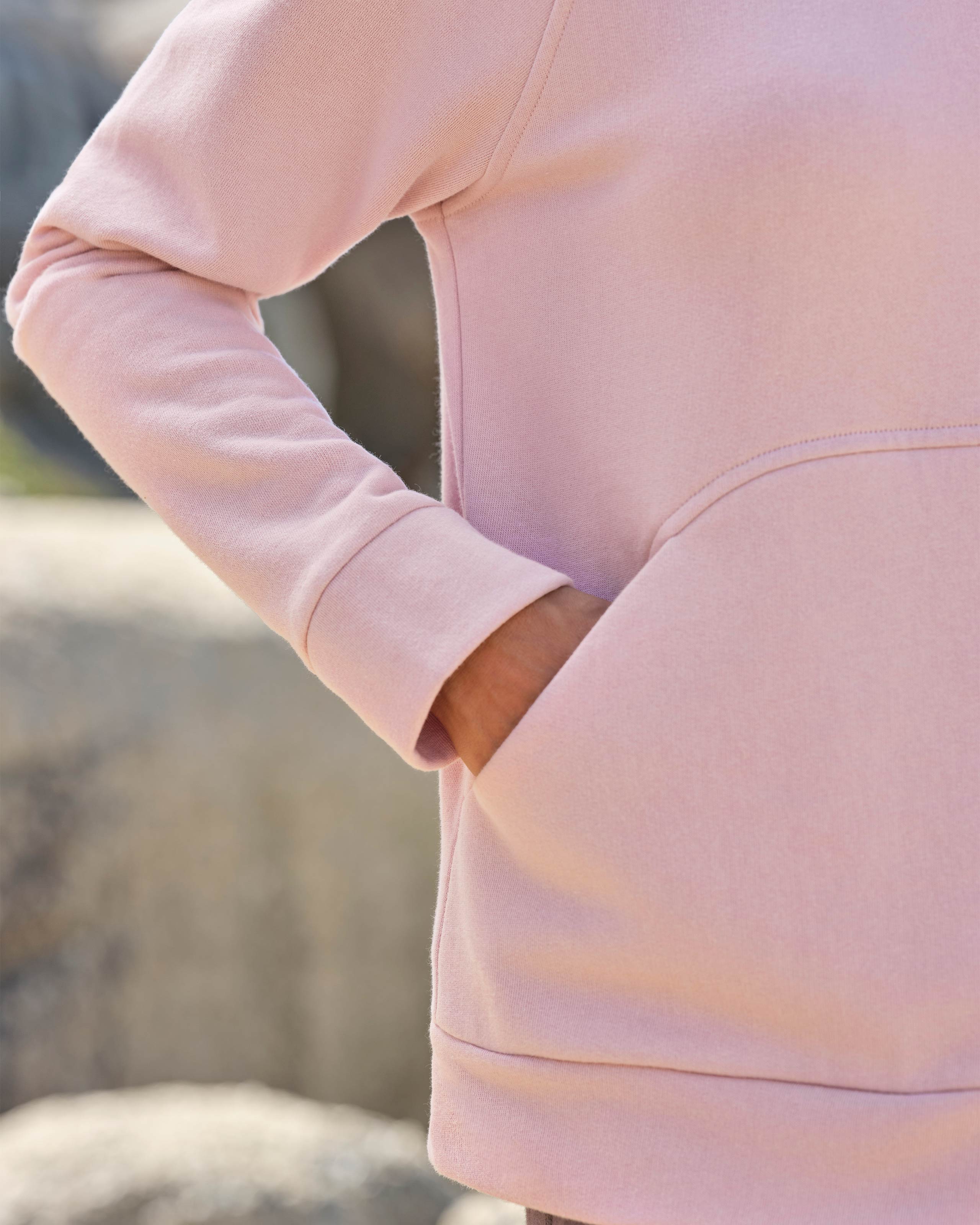 Blush Pink Kendall Zip Through Sweatshirt WoolOvers UK