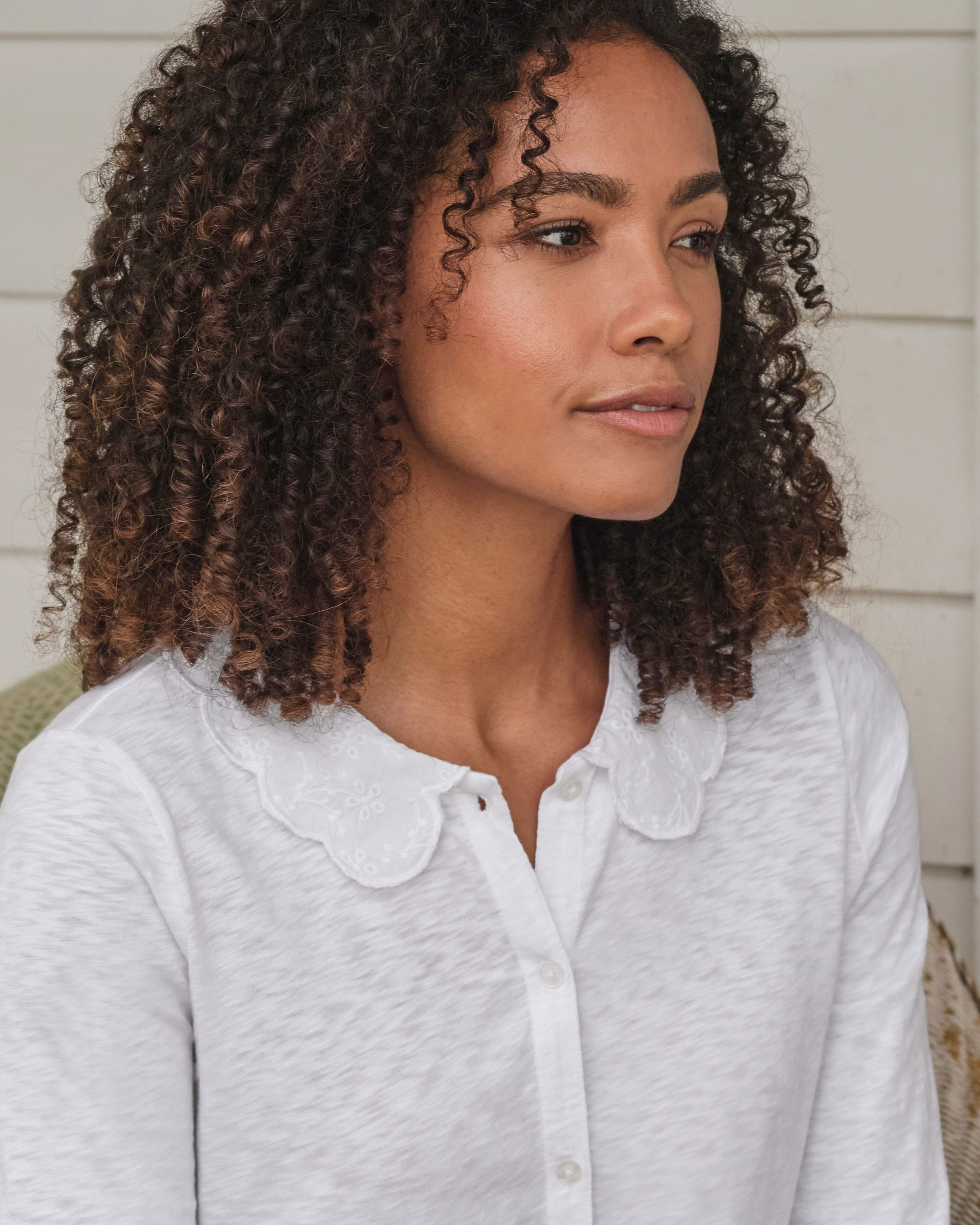 Celia Petal Collar Top