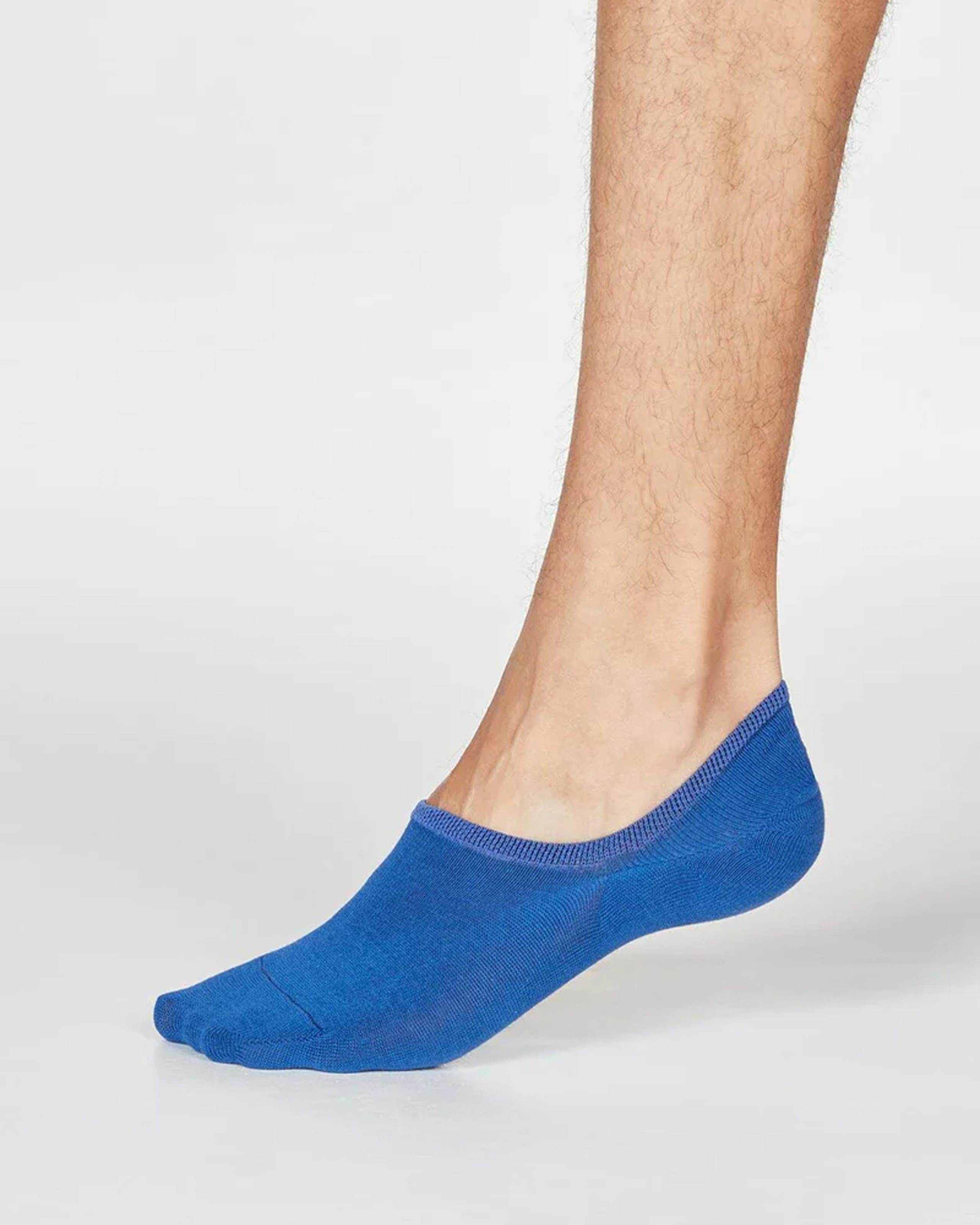 Bleu cobalt Mens No Show Socks WoolOvers FR