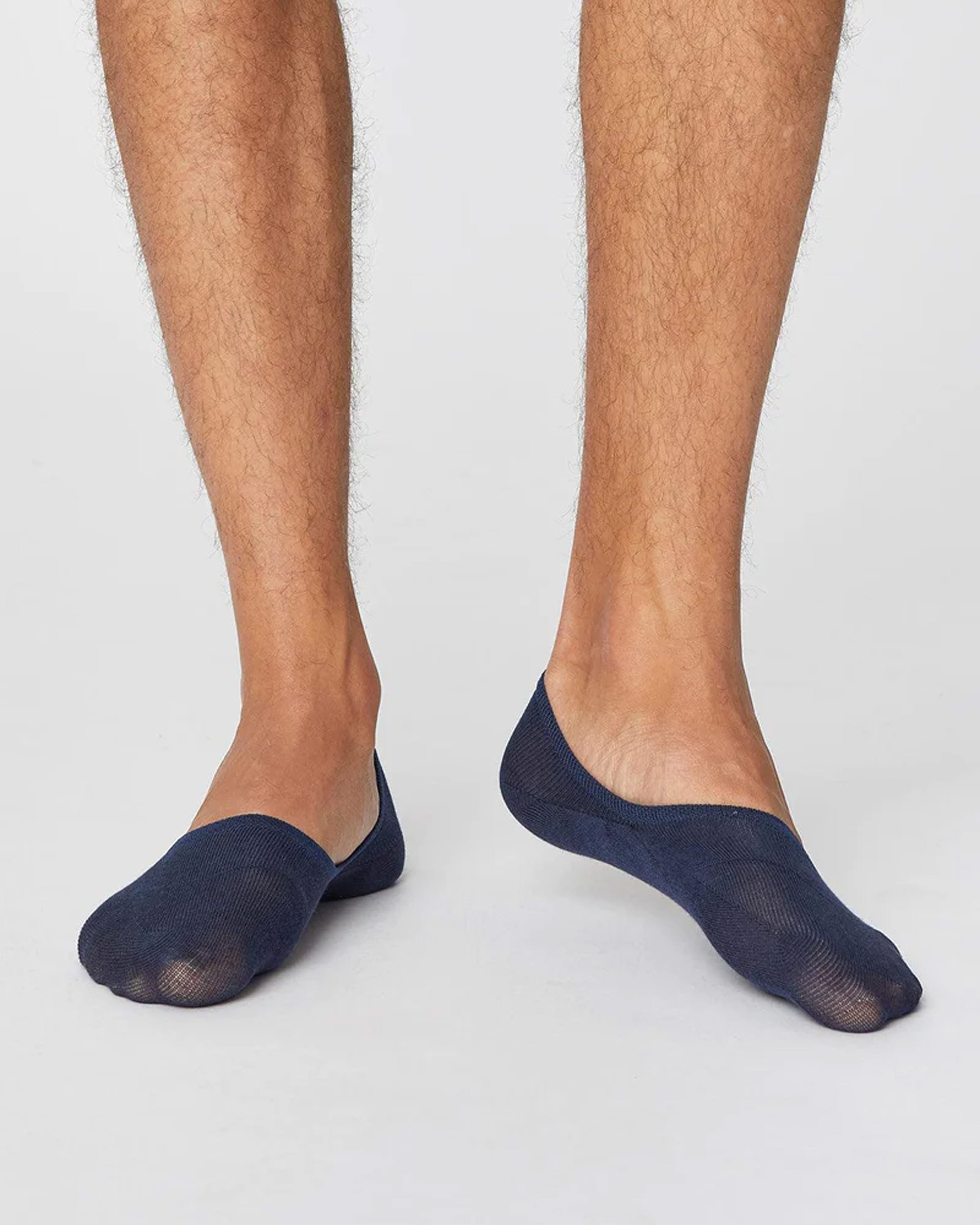 Navy Mens No Show Socks WoolOvers UK