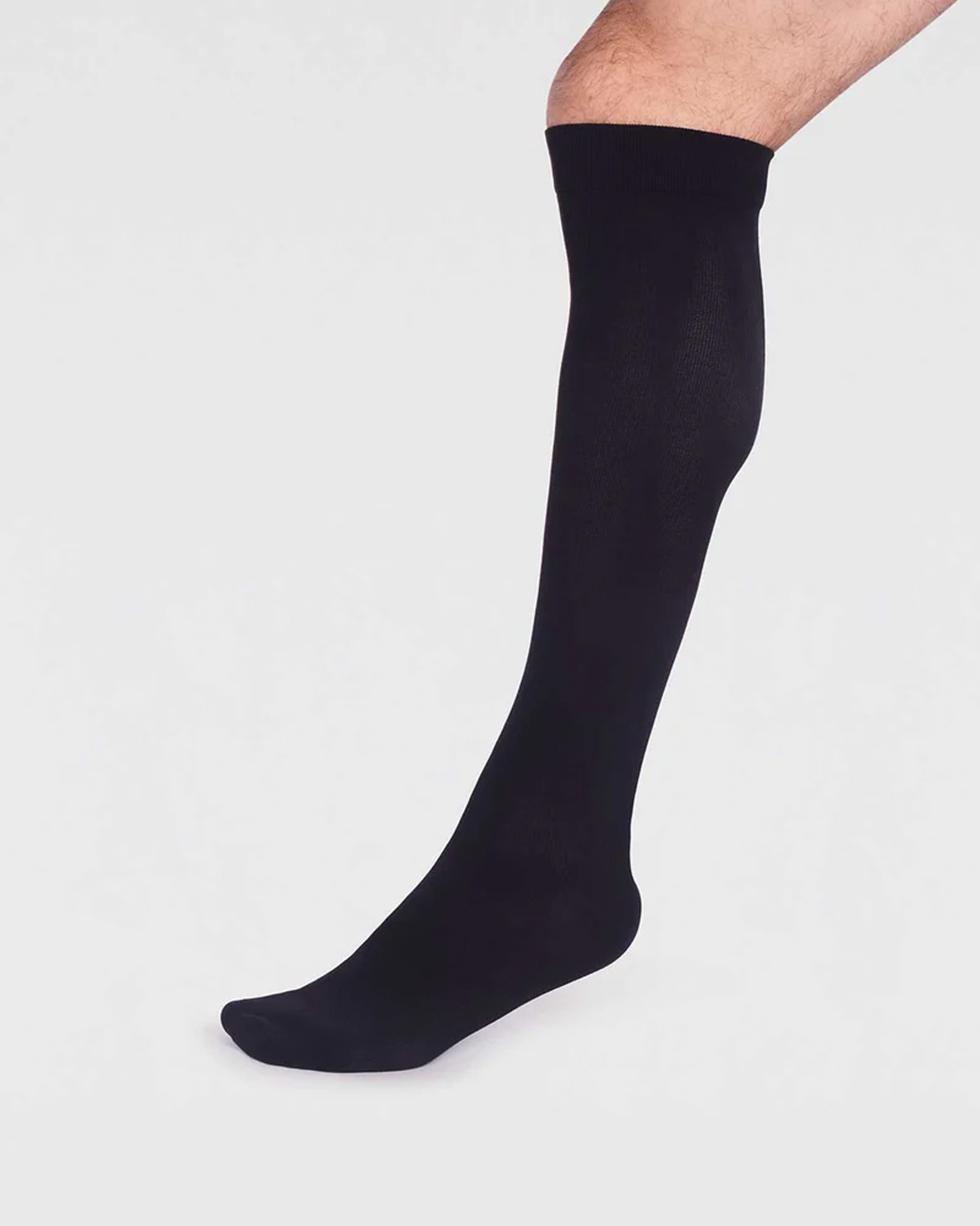 Black | Mens Thought Essential Recycled Nylon Compression Flight Socks ...