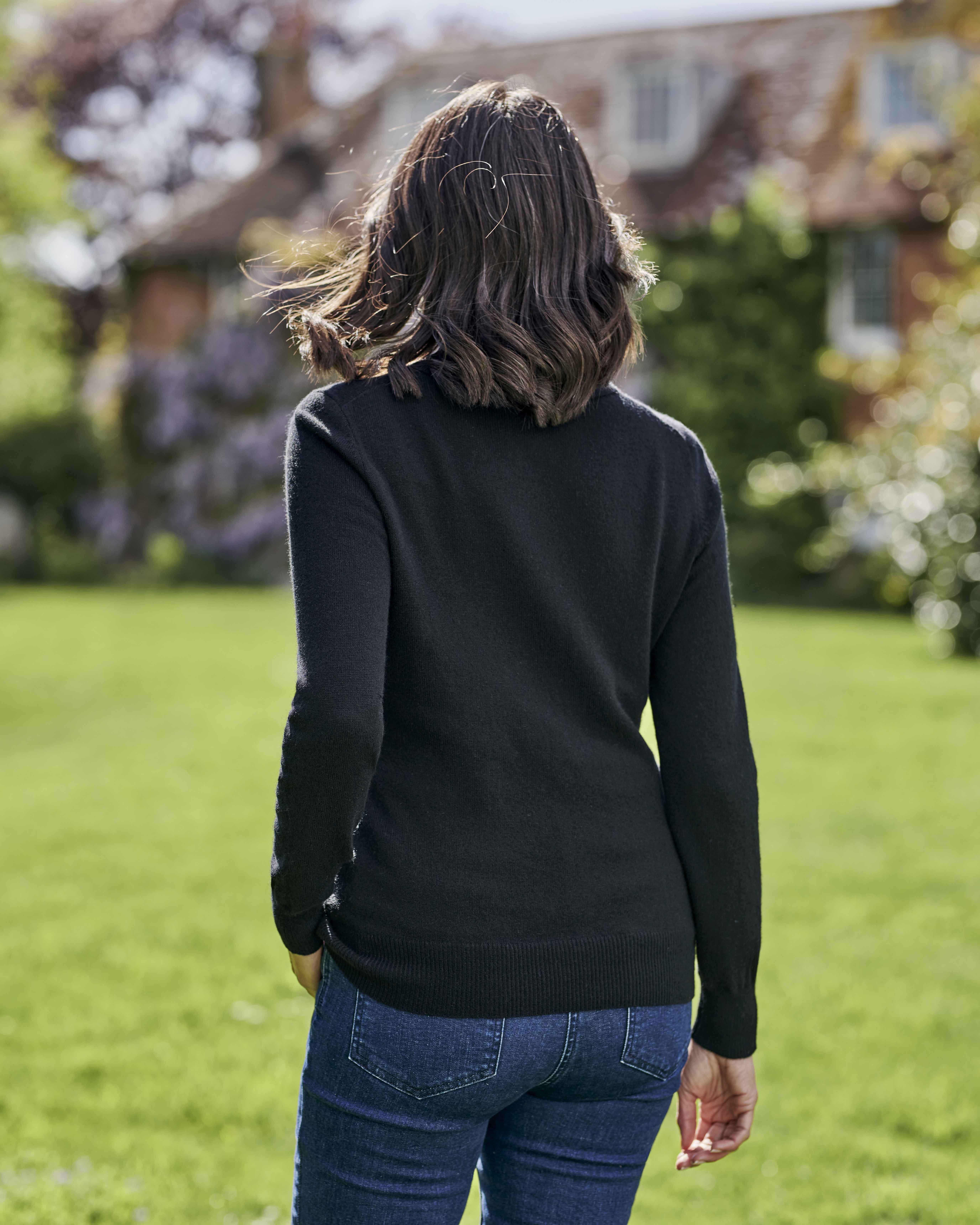 Black Cashmere & Merino Knitted Polo Shirt WoolOvers US