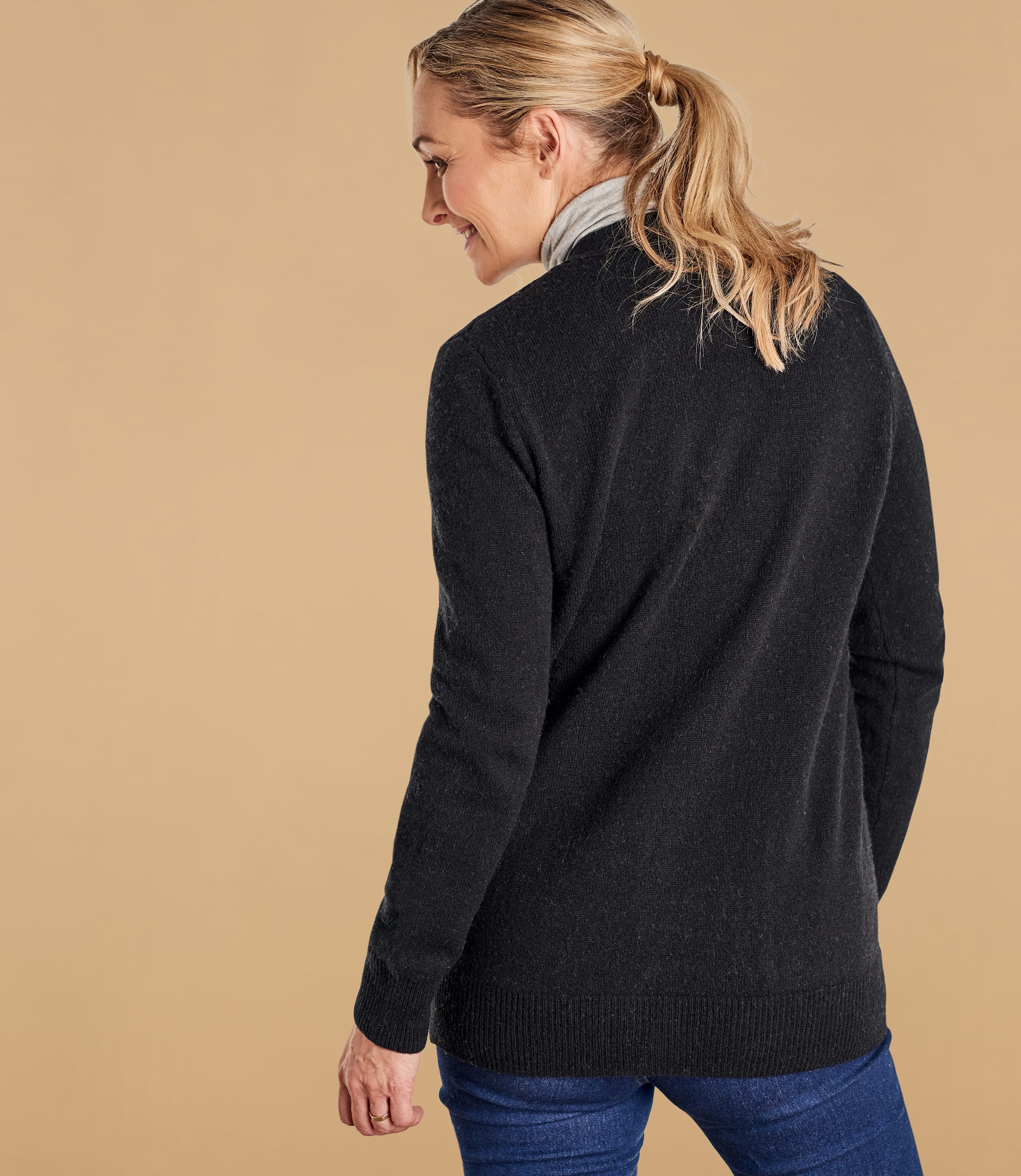 Noir b ne Cardigan    col V  Femme Laine d agneau 