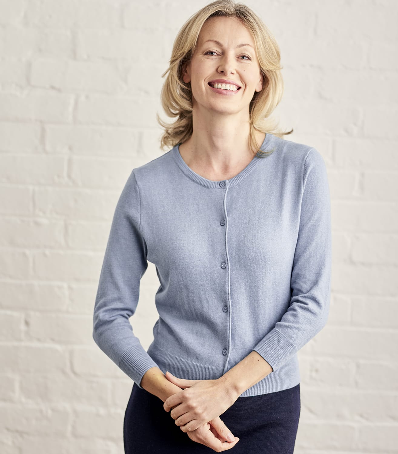 woolovers cropped cardigan