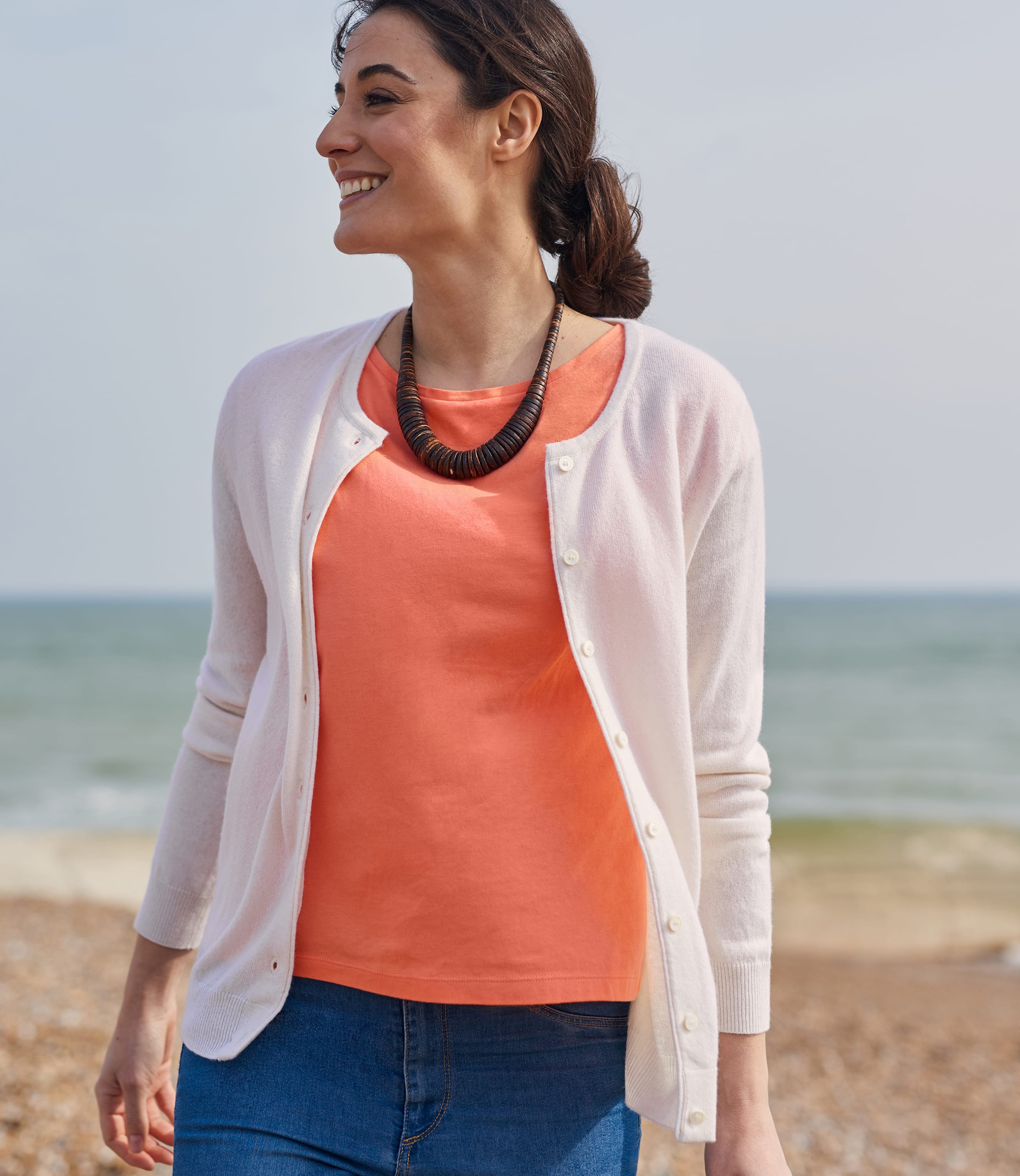 Coral Womens Cap Sleeve T Shirt WoolOvers UK