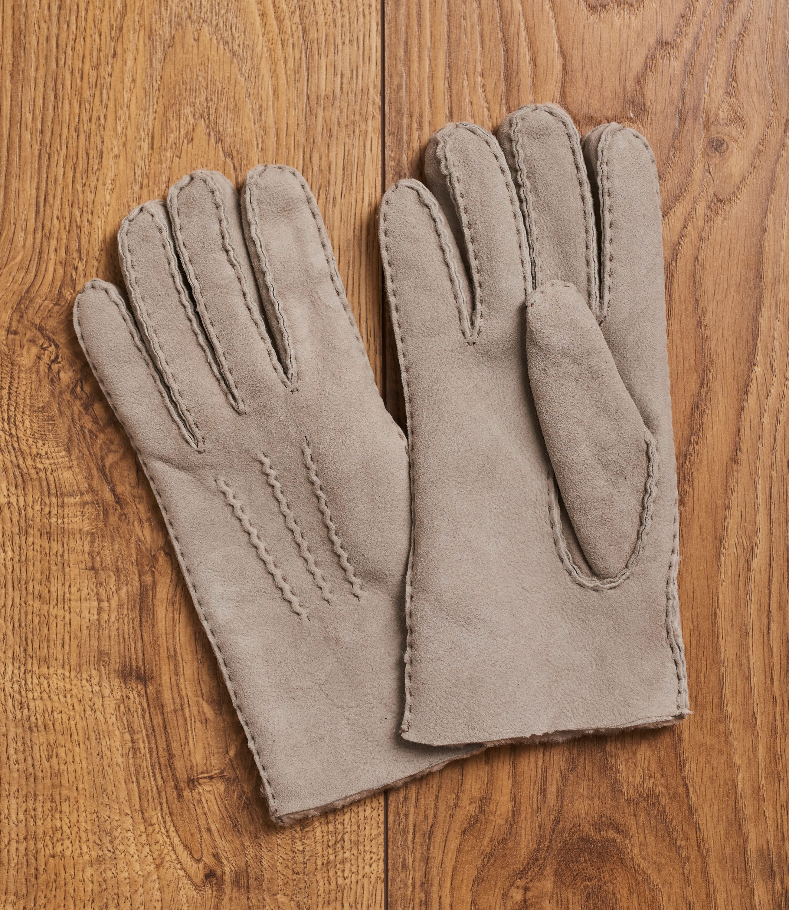 Gris | Gants fourrés - Femme - Peau de mouton | Woolover FR