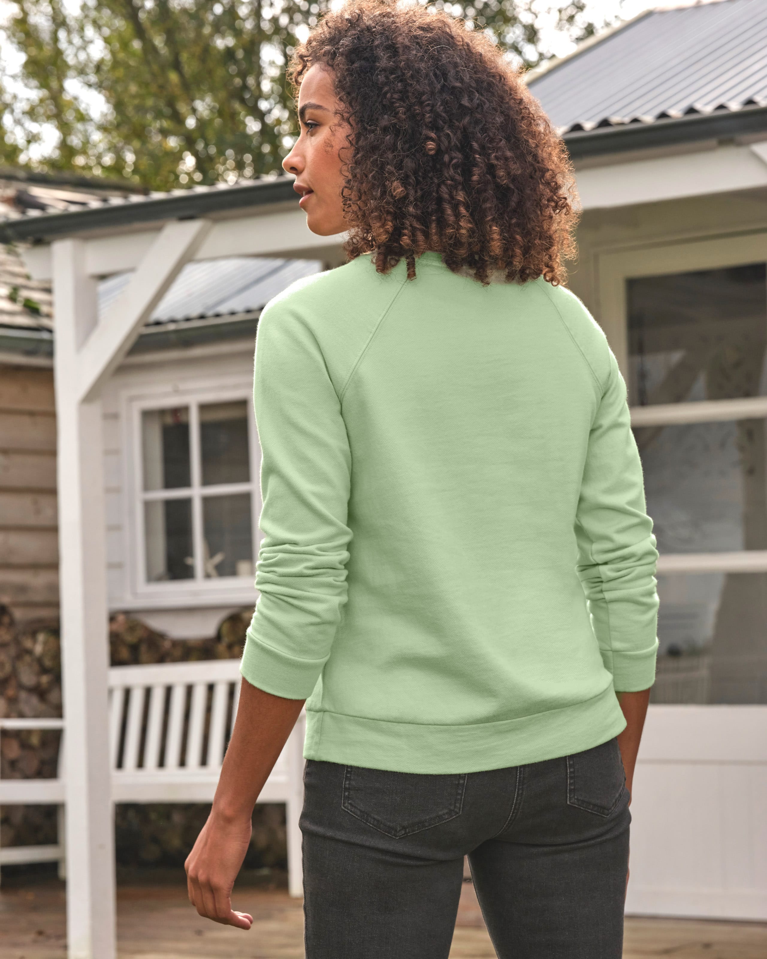 Lemon frill sleeve Sweatshirt