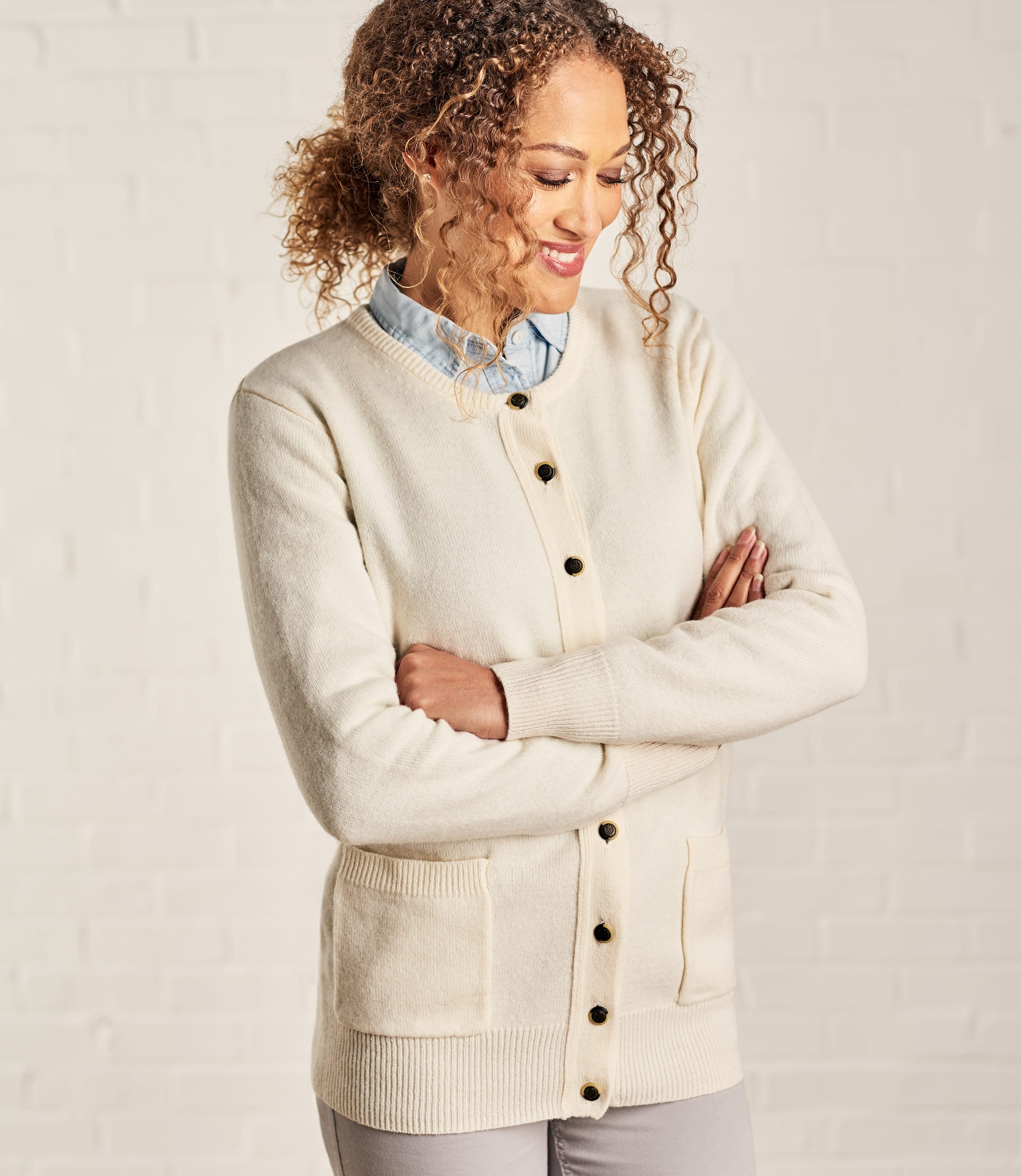 Cream Cardigans Cashmere & Wool Cardigans WoolOvers