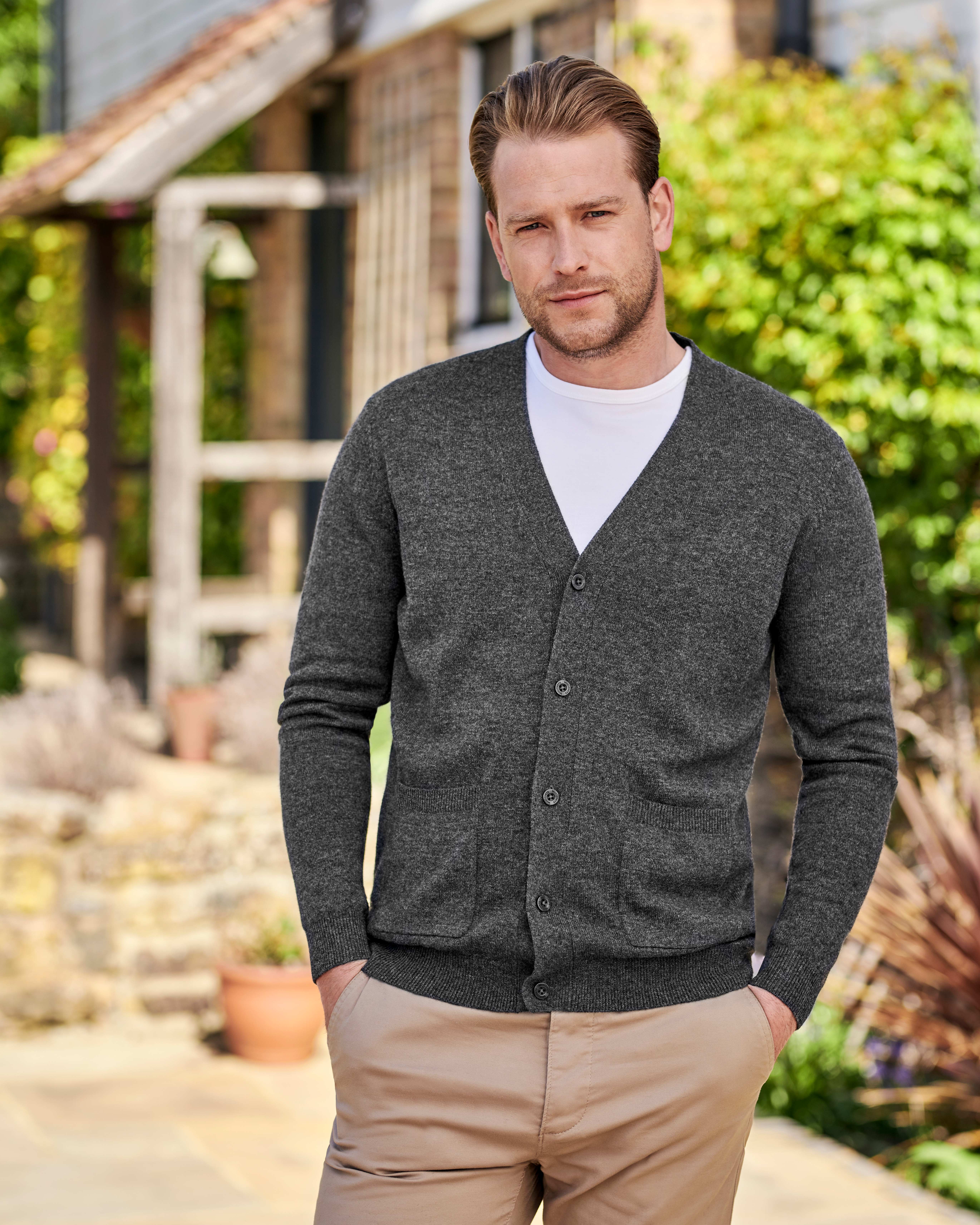 charcoal cardigan