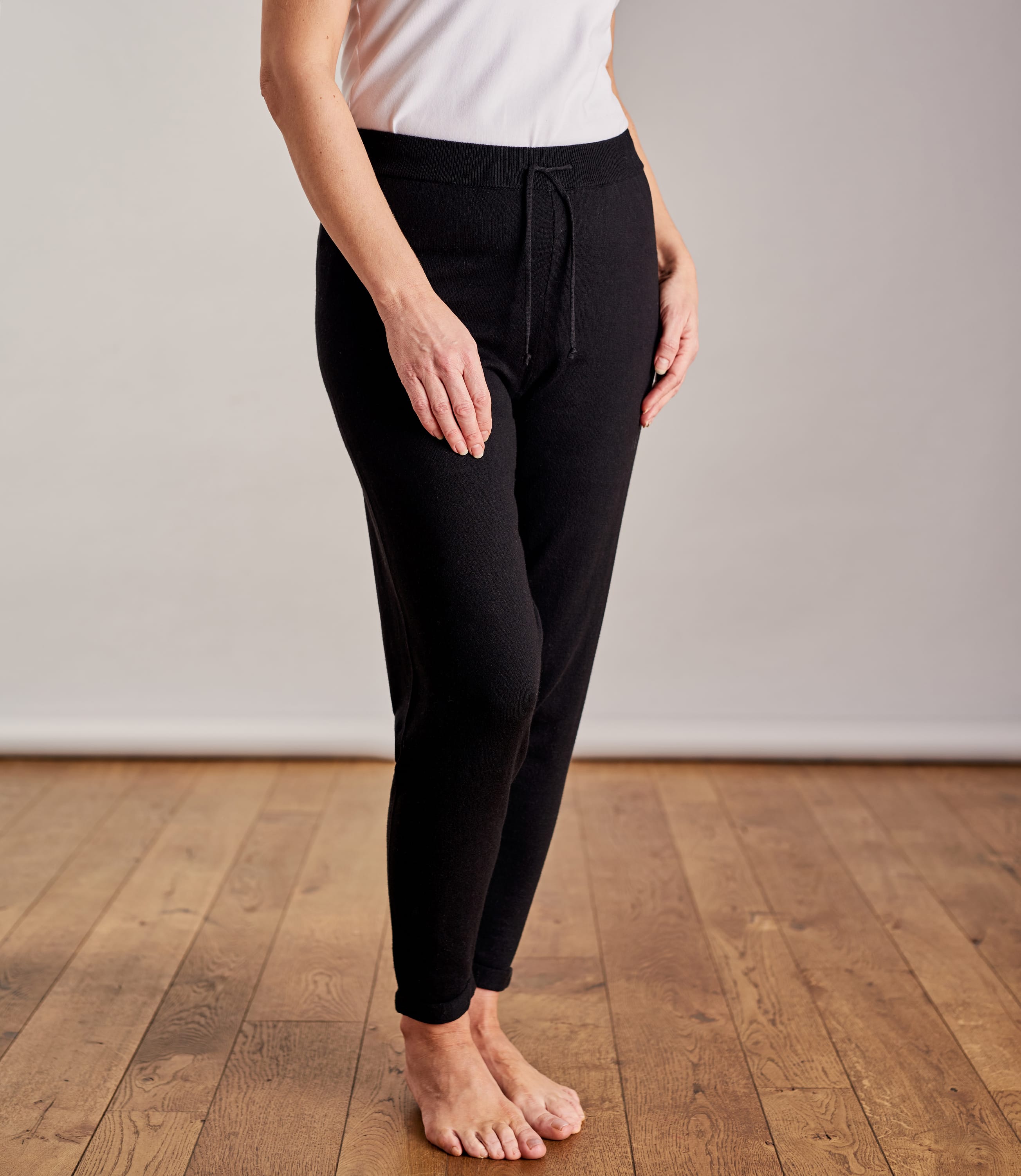 Pantalon détente - Femme - Cachemire & Coton XS Noir ébène