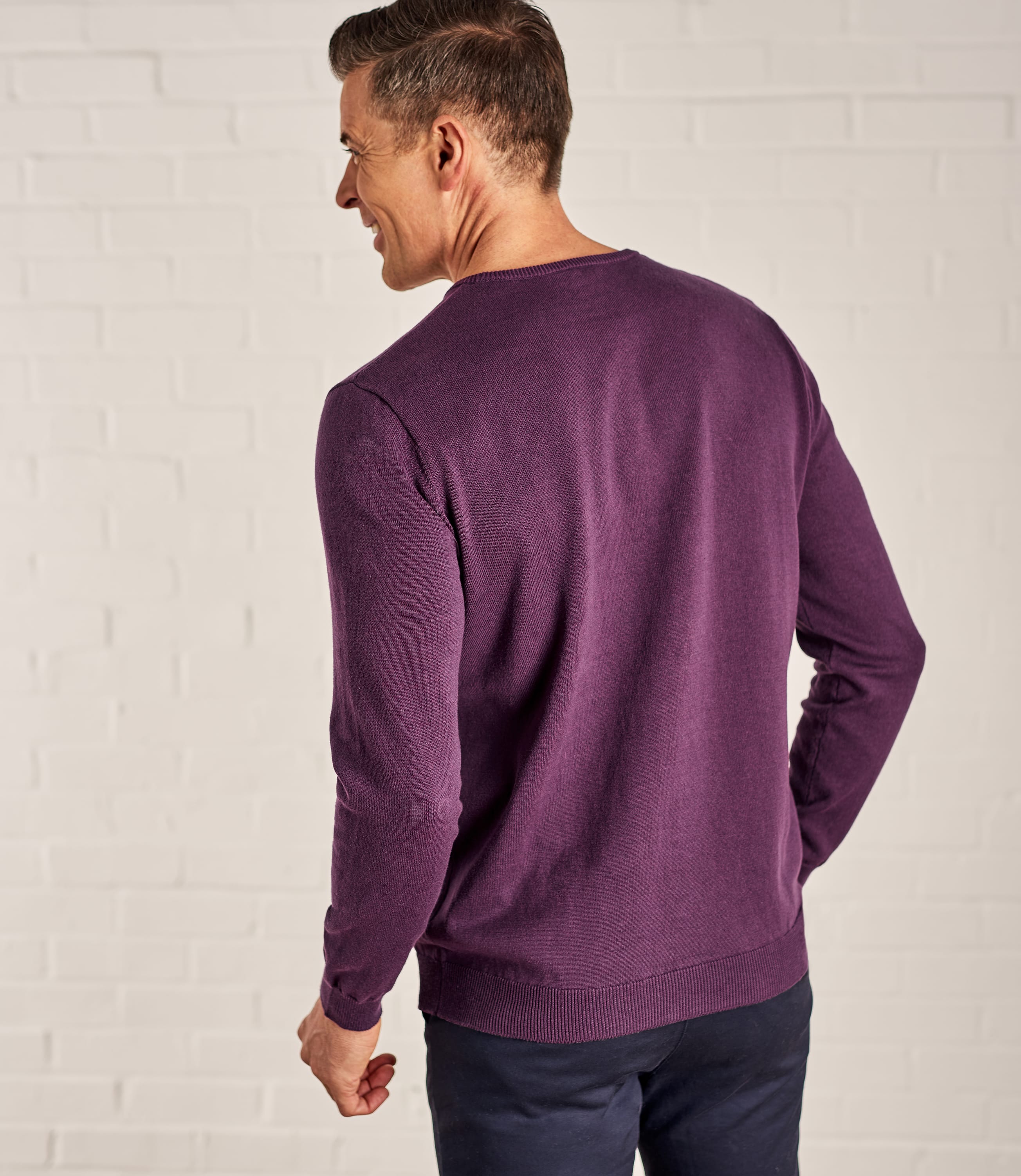 SWJGLITTR Herren Pullover Baumwolle Rundhals - Schmale Passform Leicht Strick