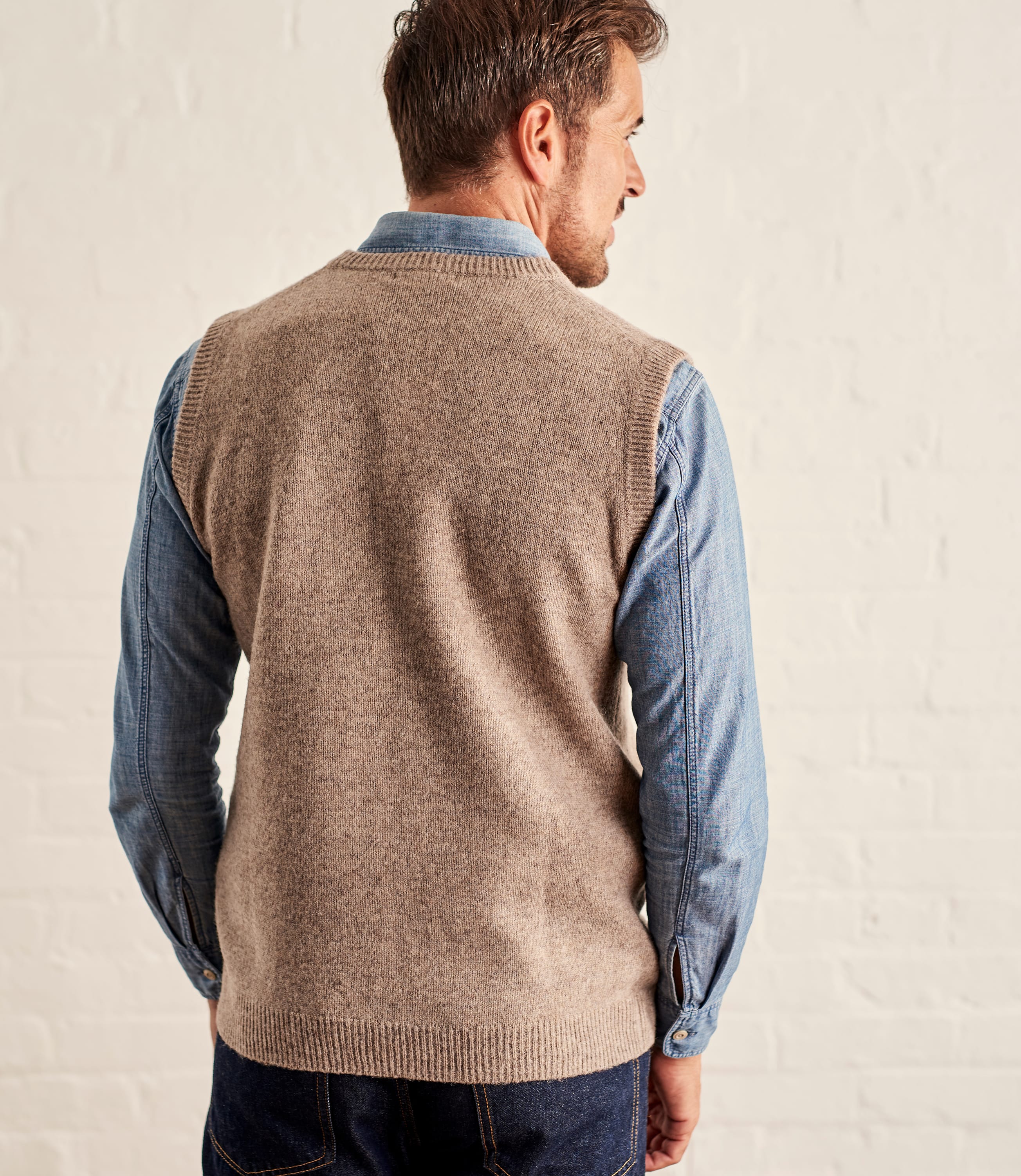 pull sans manche homme