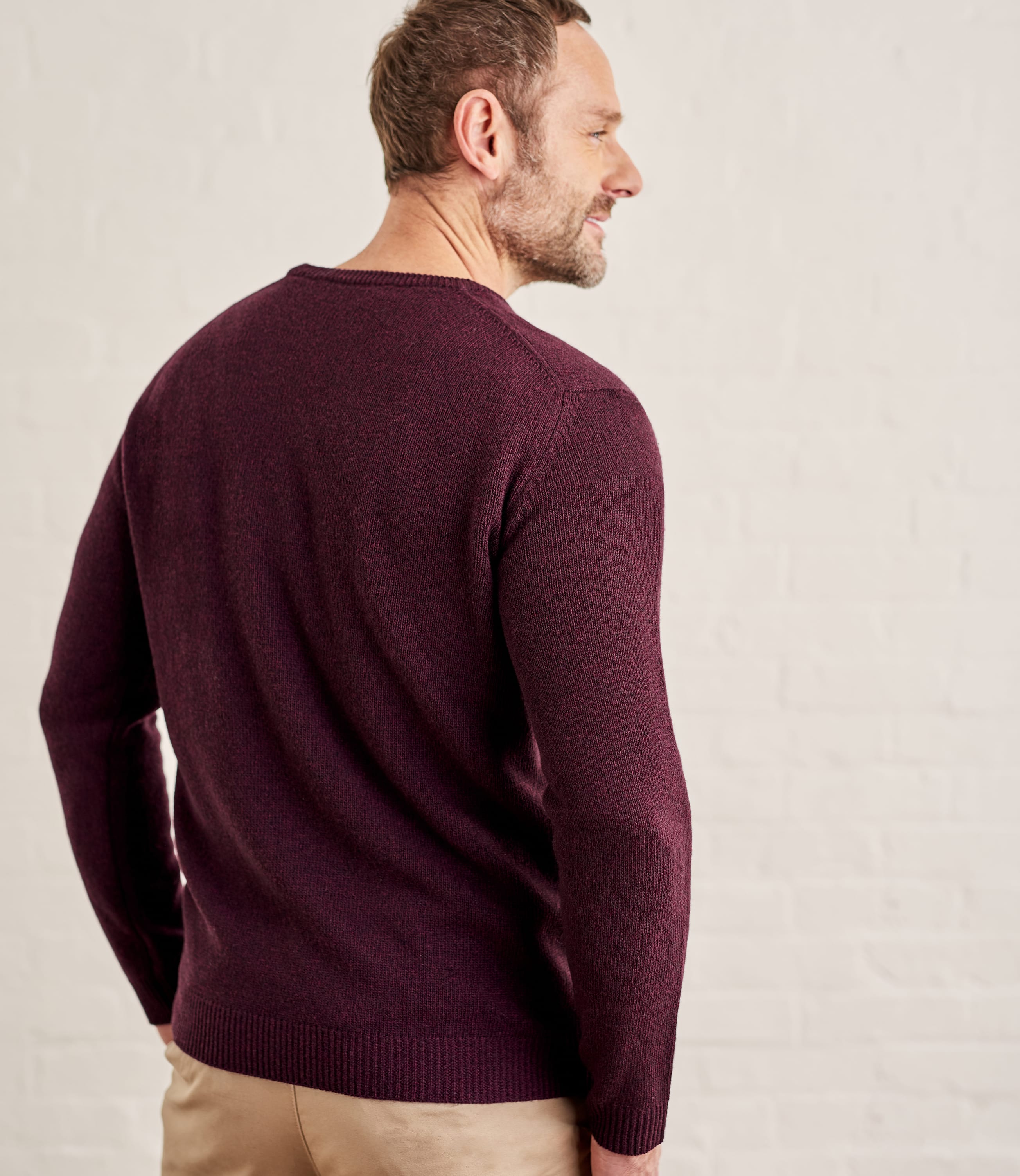 Merlot | Pull à col V - Homme - Laine d'agneau | Woolover FR