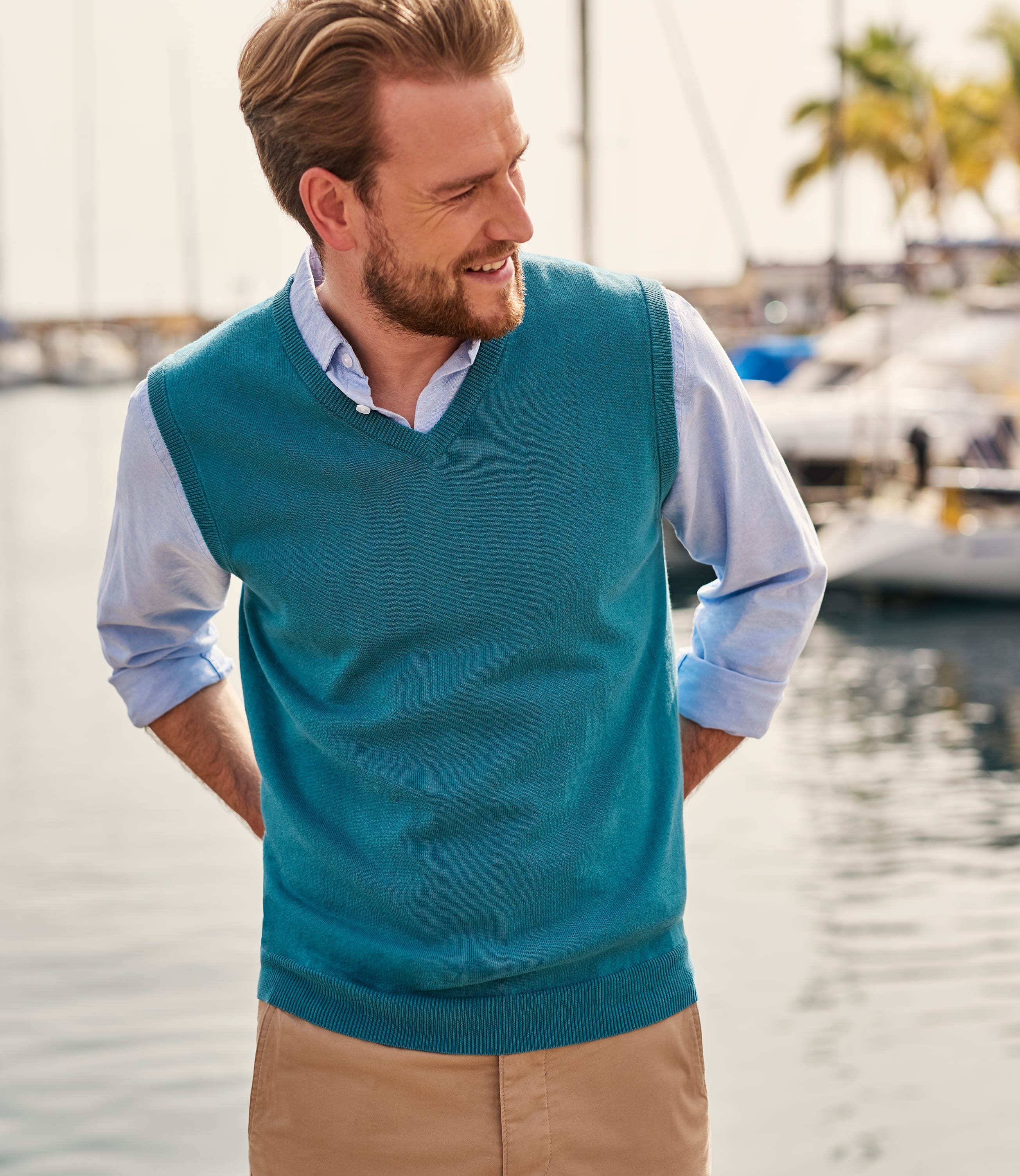 Herren Pullunder Ärmellose Strickweste Mit V-Ausschnitt - Elegante Casual Weste In Übergrößen